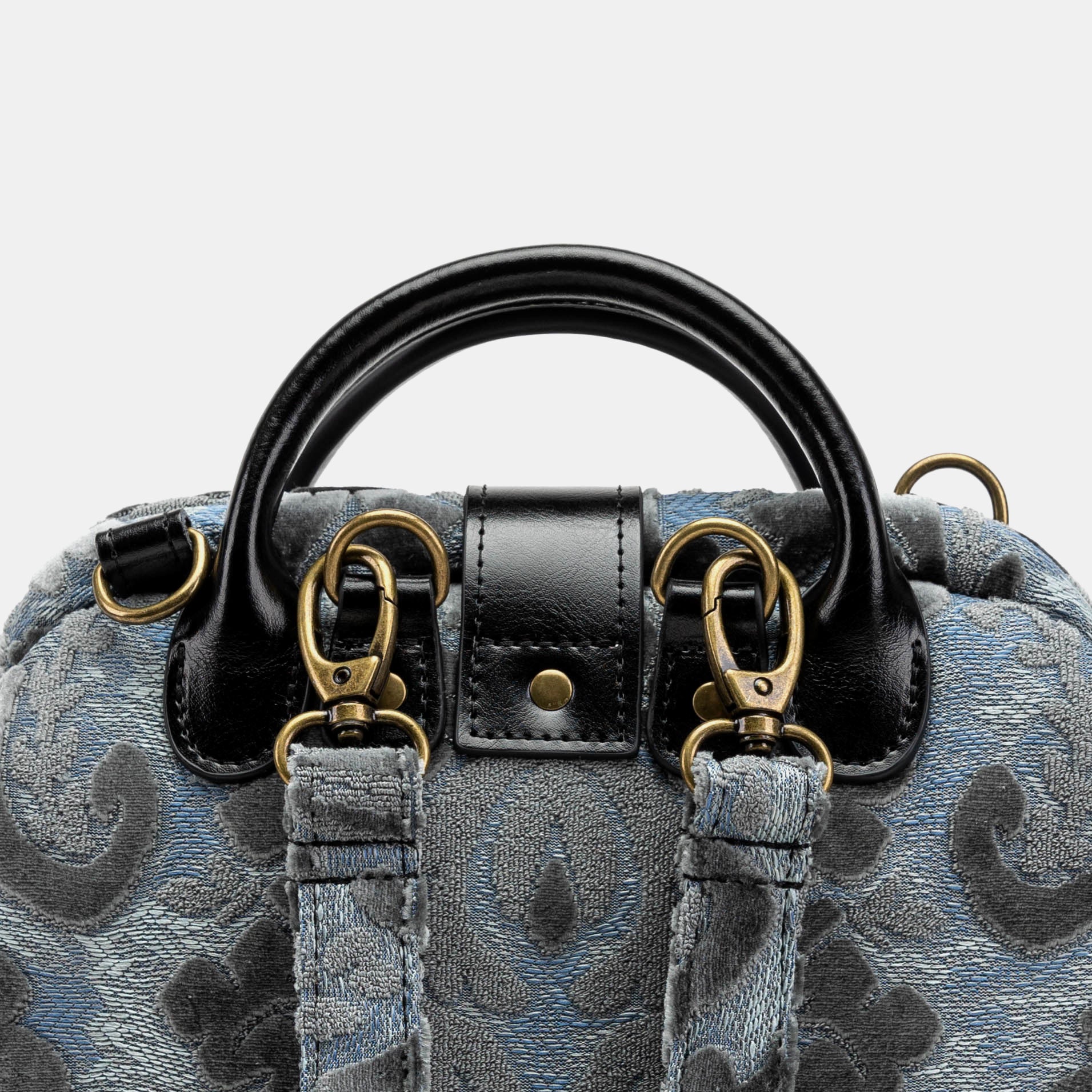 Burnout Velvet Steel Blue Everyday Backpack of America back detail