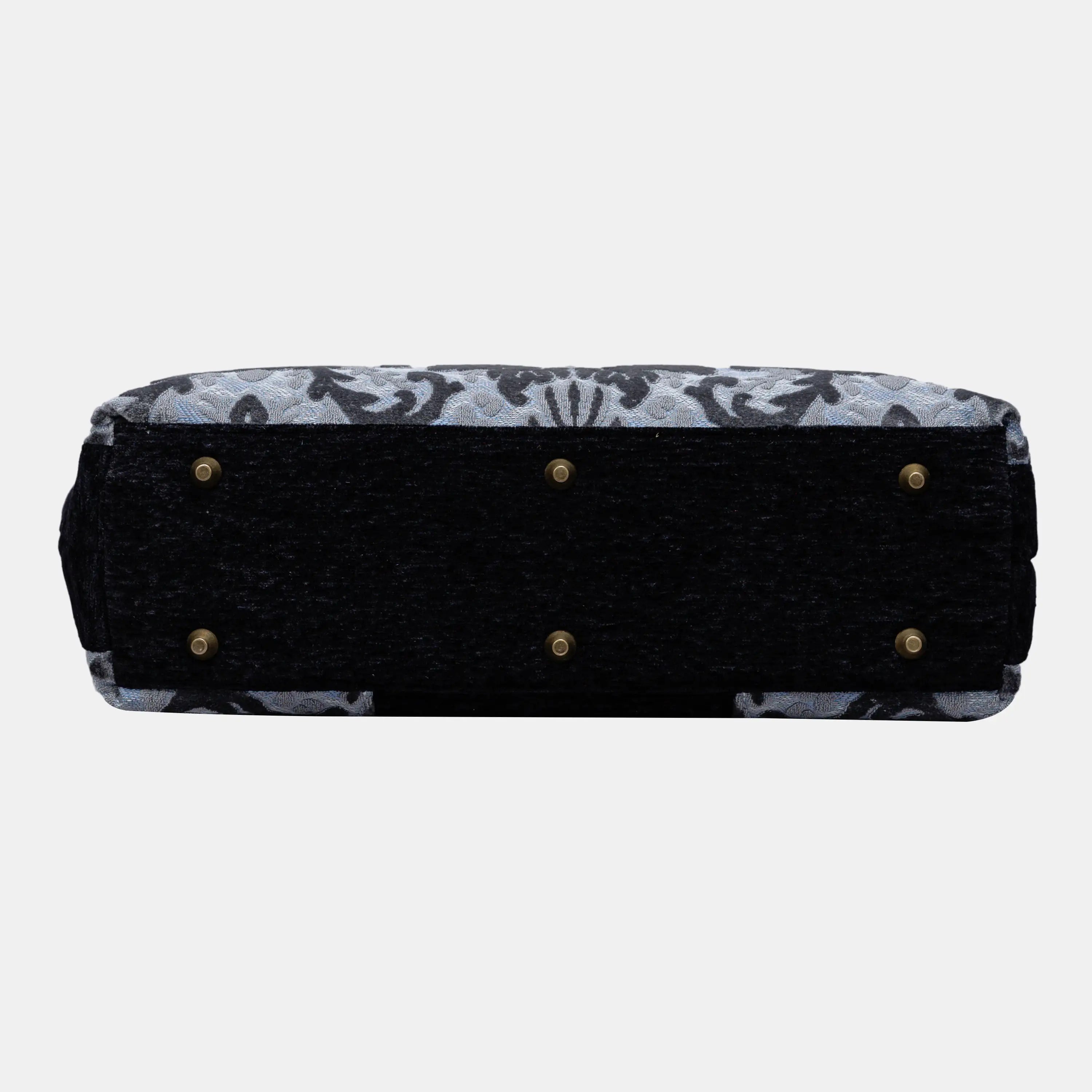 Burnout Velvet Steel Blue carpet bag of America bottom