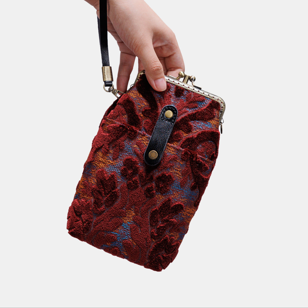 Burnout Velvet Wine Carpet Phone Case Carpetbag of America main