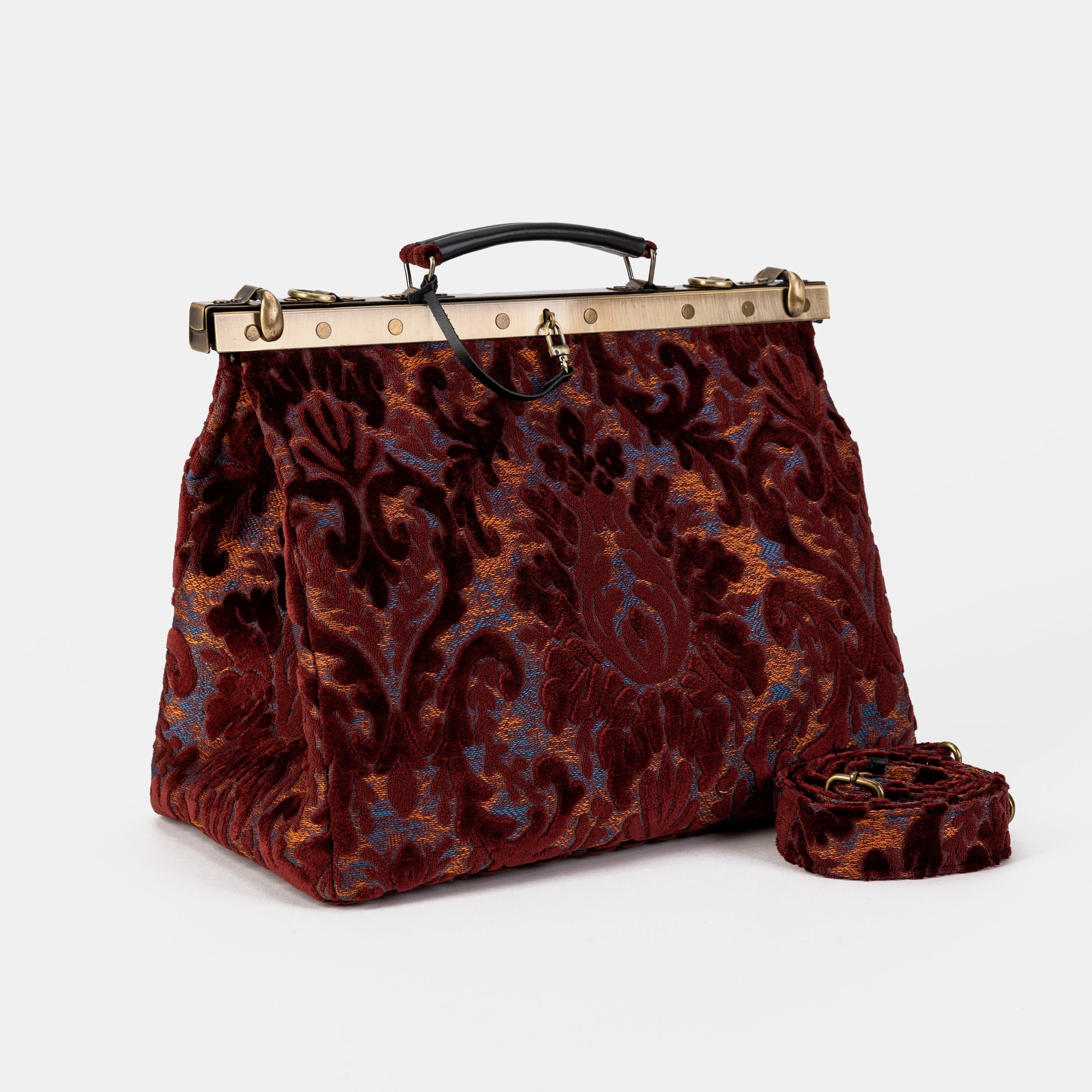 Burnout Velvet Wine Celine Carpet Gladstone Bag of America main