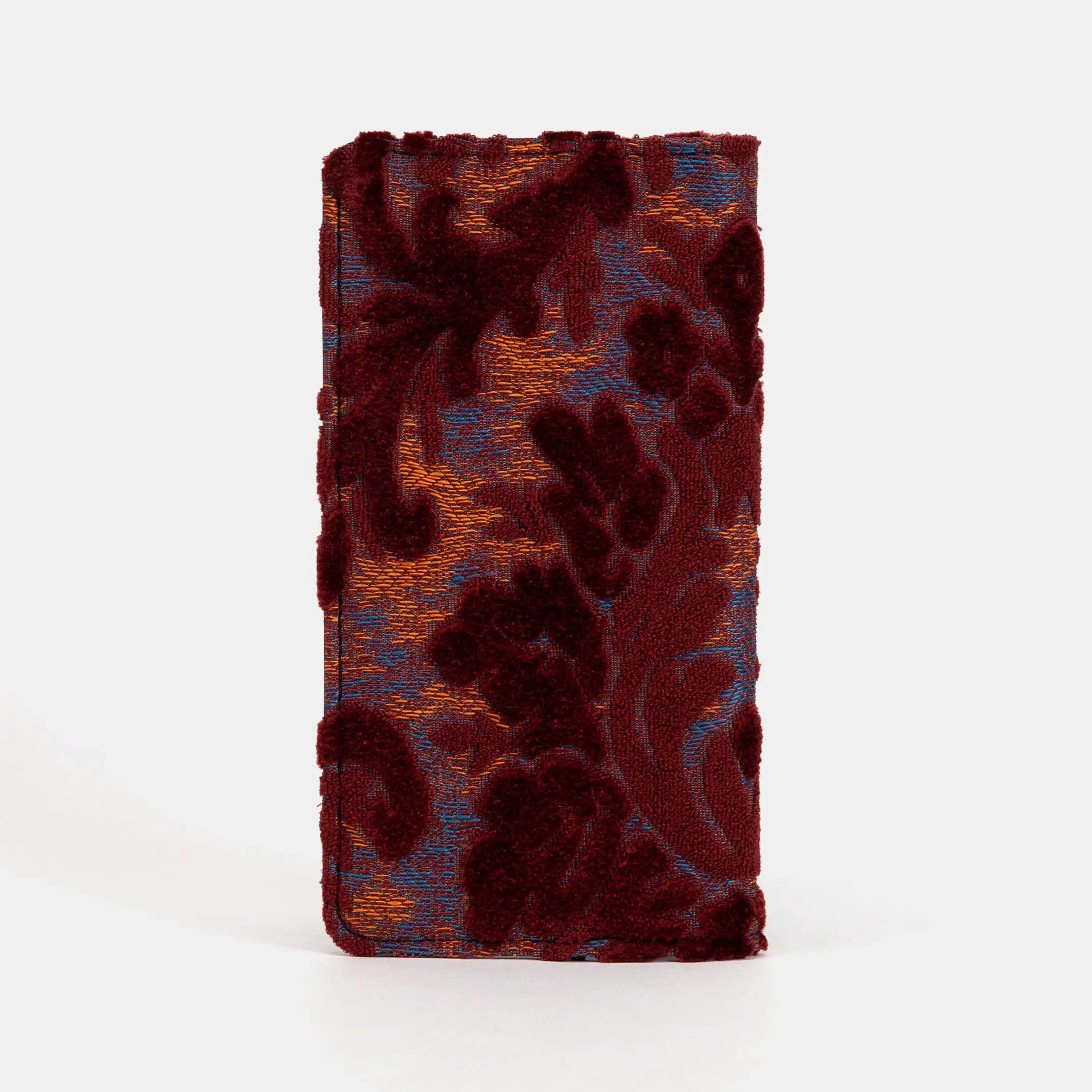 Burnout Velvet Wine Checkbook Cover of America back
