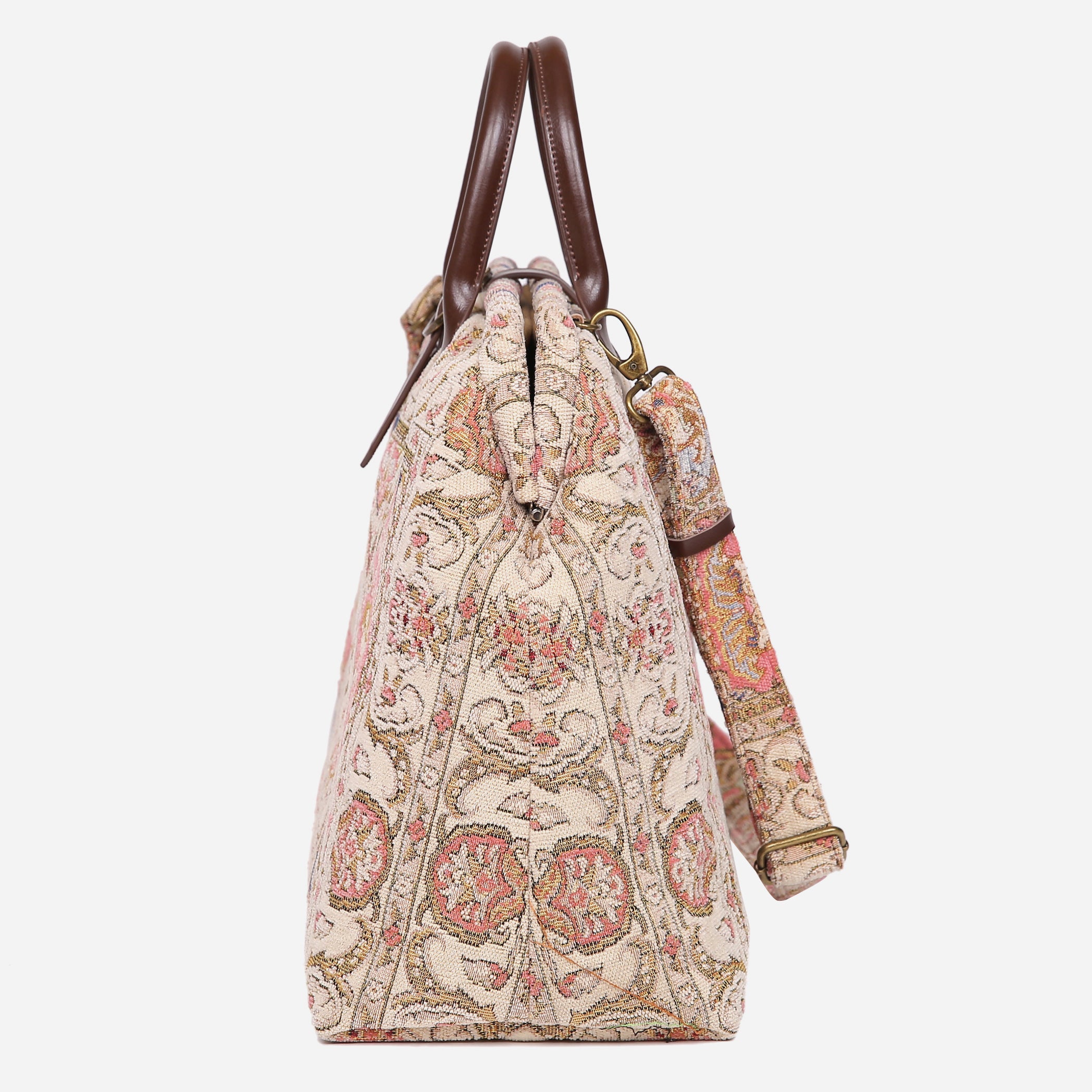 Golden Age Pink Mary Poppins Weekender Carpetbag side