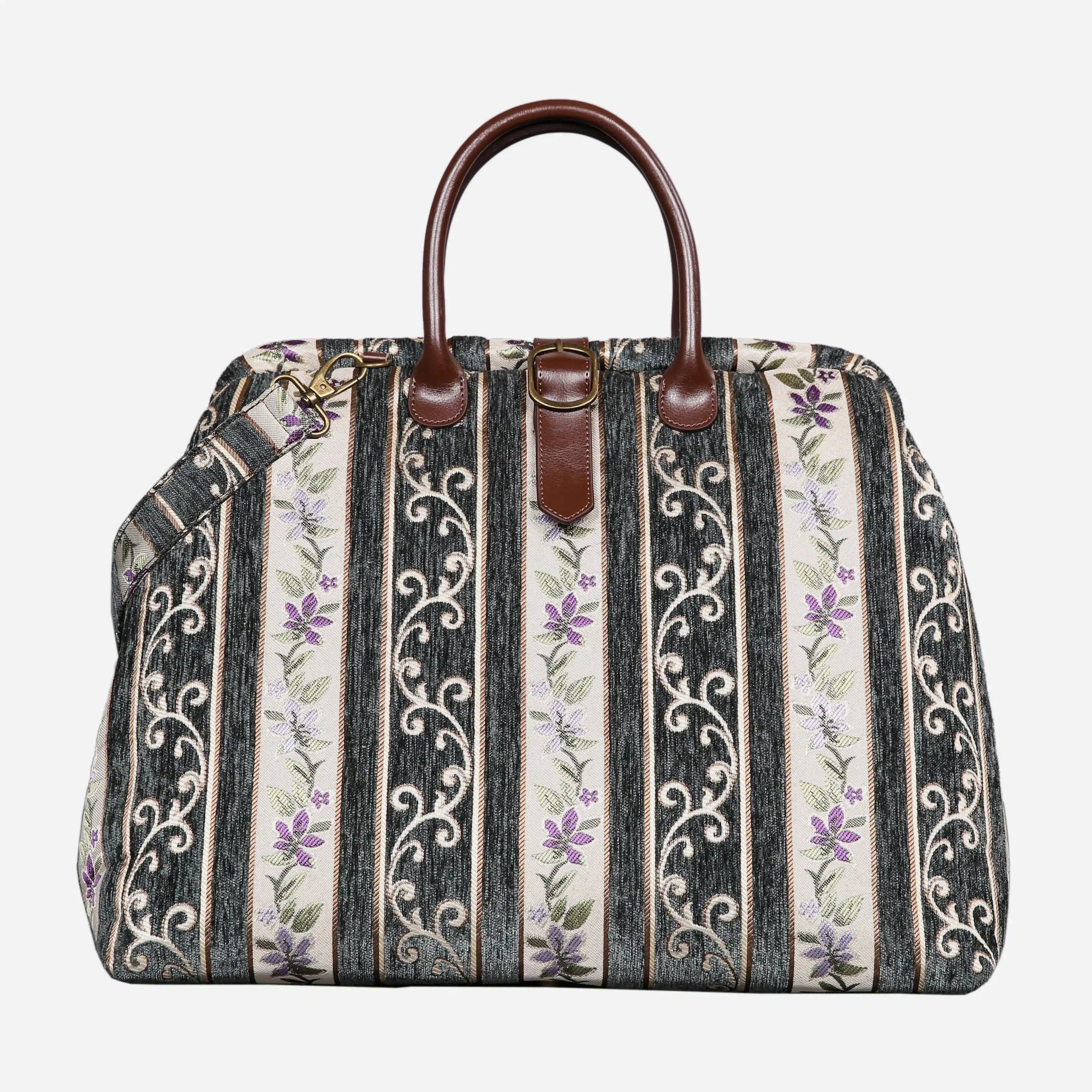 Victorian Stripes Grass Mary Poppins Weekender Carpetbag of America main