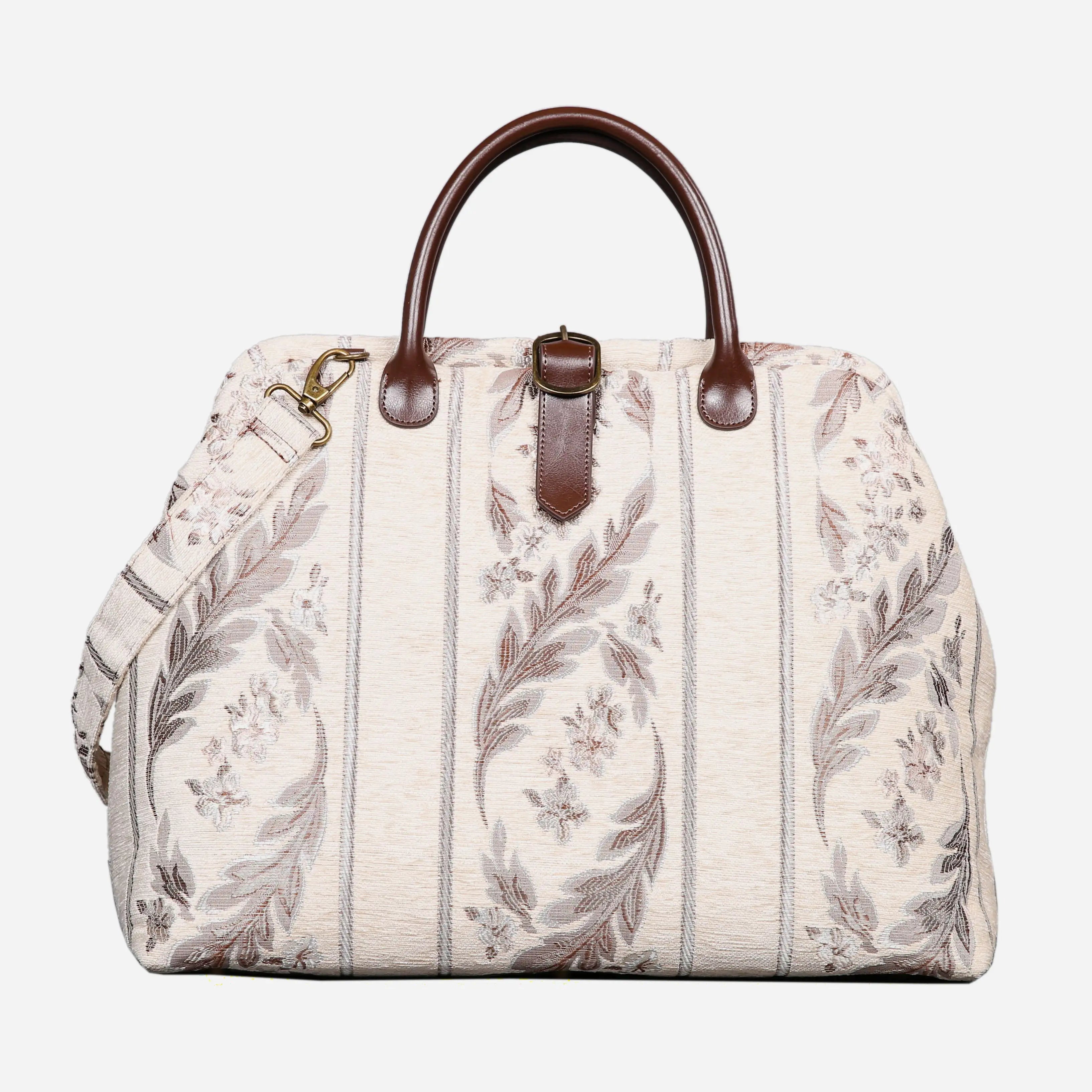 Victorian Stripes Cream Mary Poppins Weekender Carpetbag of America main