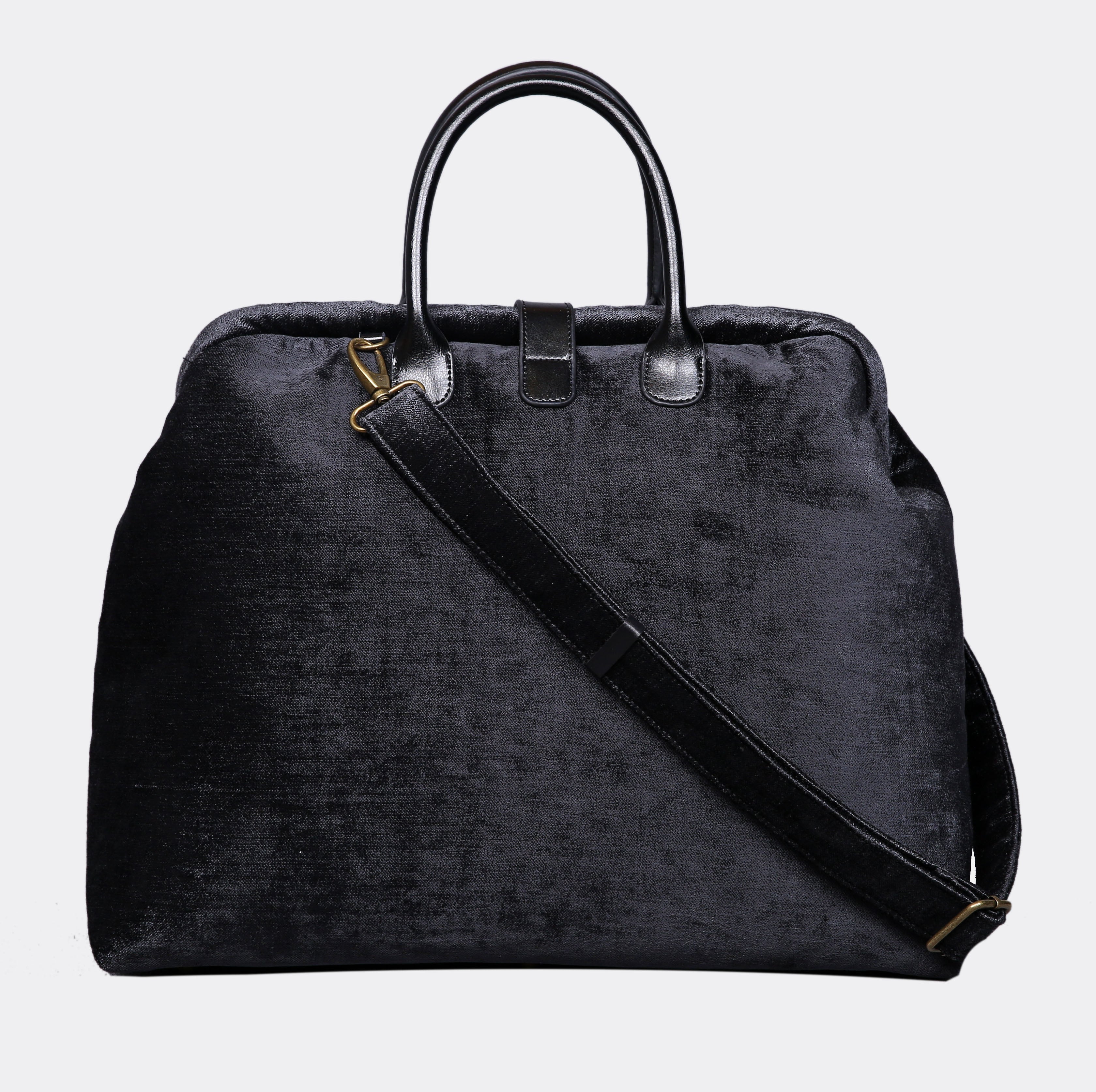 Black Mary Poppins Weekender carpet bag MCW Handmade-1