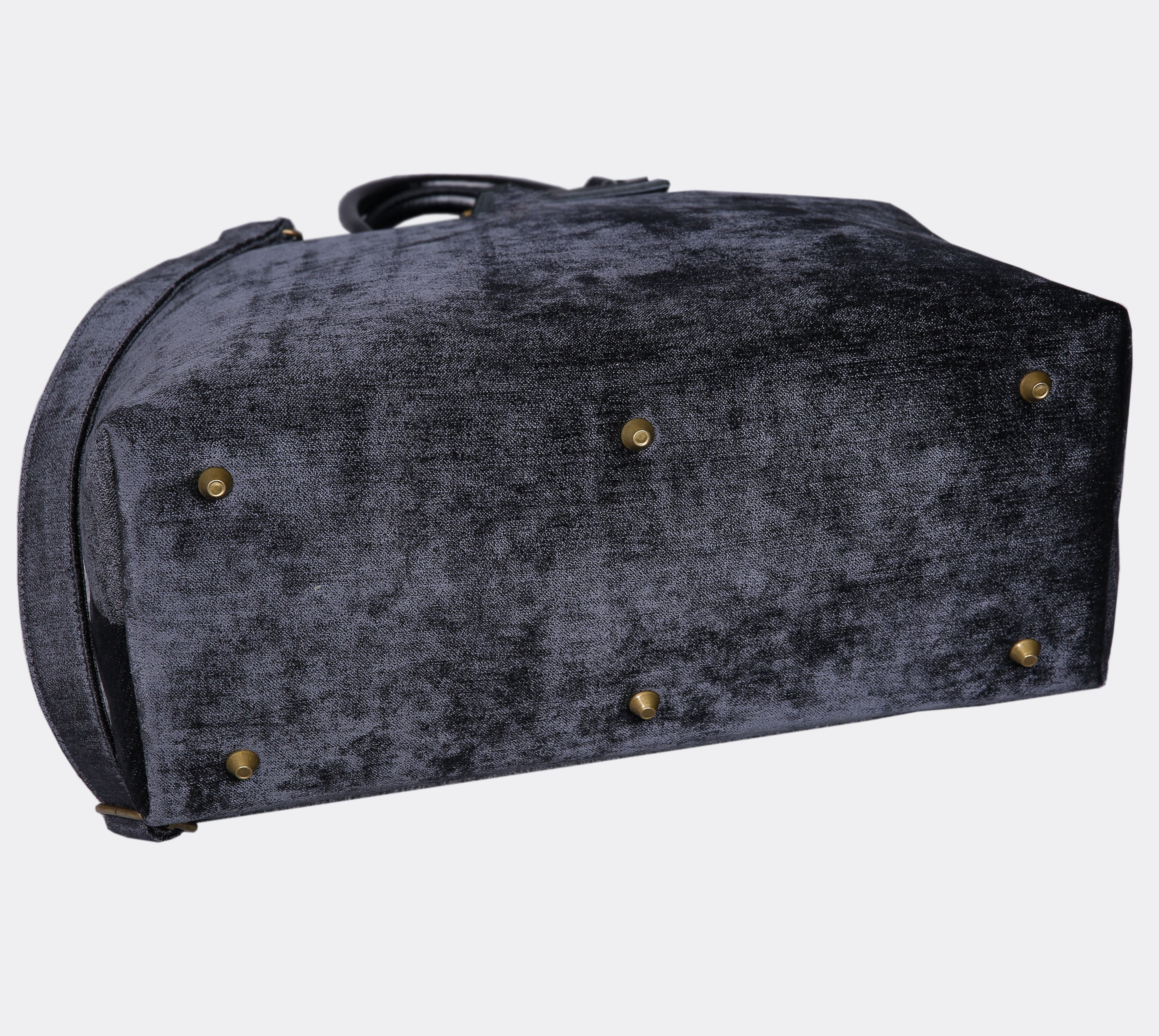 Solid Black Mary Poppins Weekender Carpetbag bottom