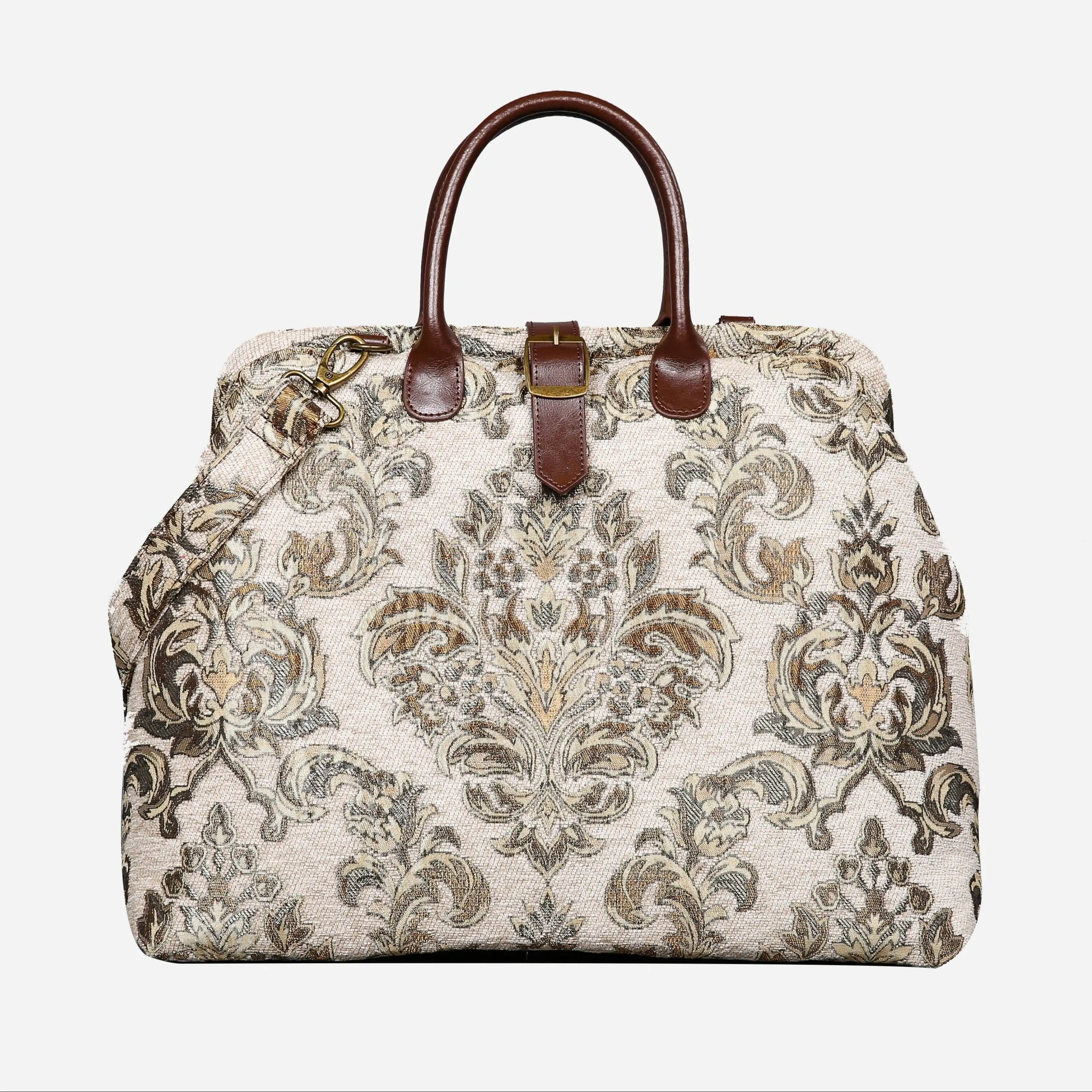 Victorian Blossom Cream-Gold Mary Poppins Weekender Carpetbag main