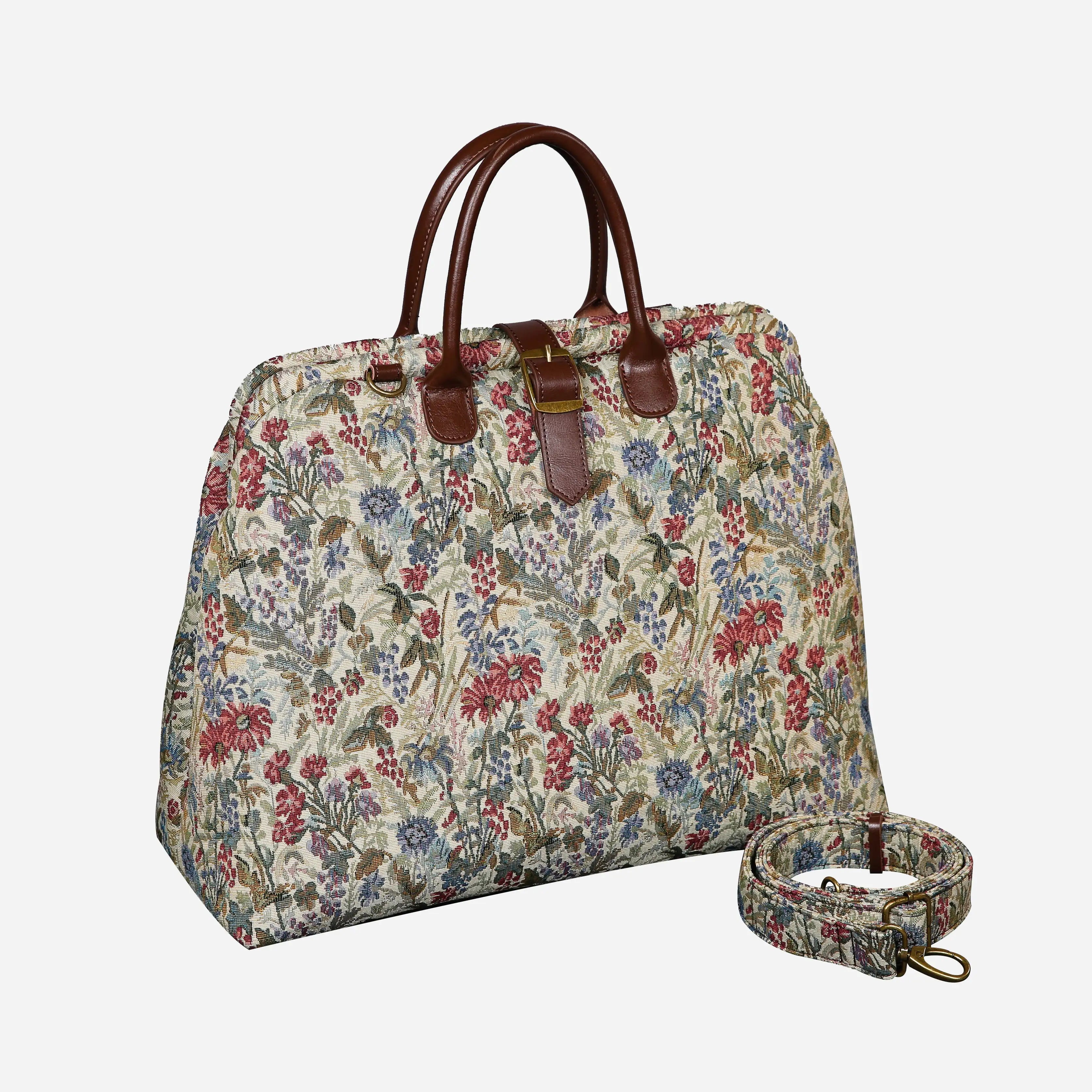 Spring Valley Mint Mary Poppins Weekender Carpetbag with shoulder strap