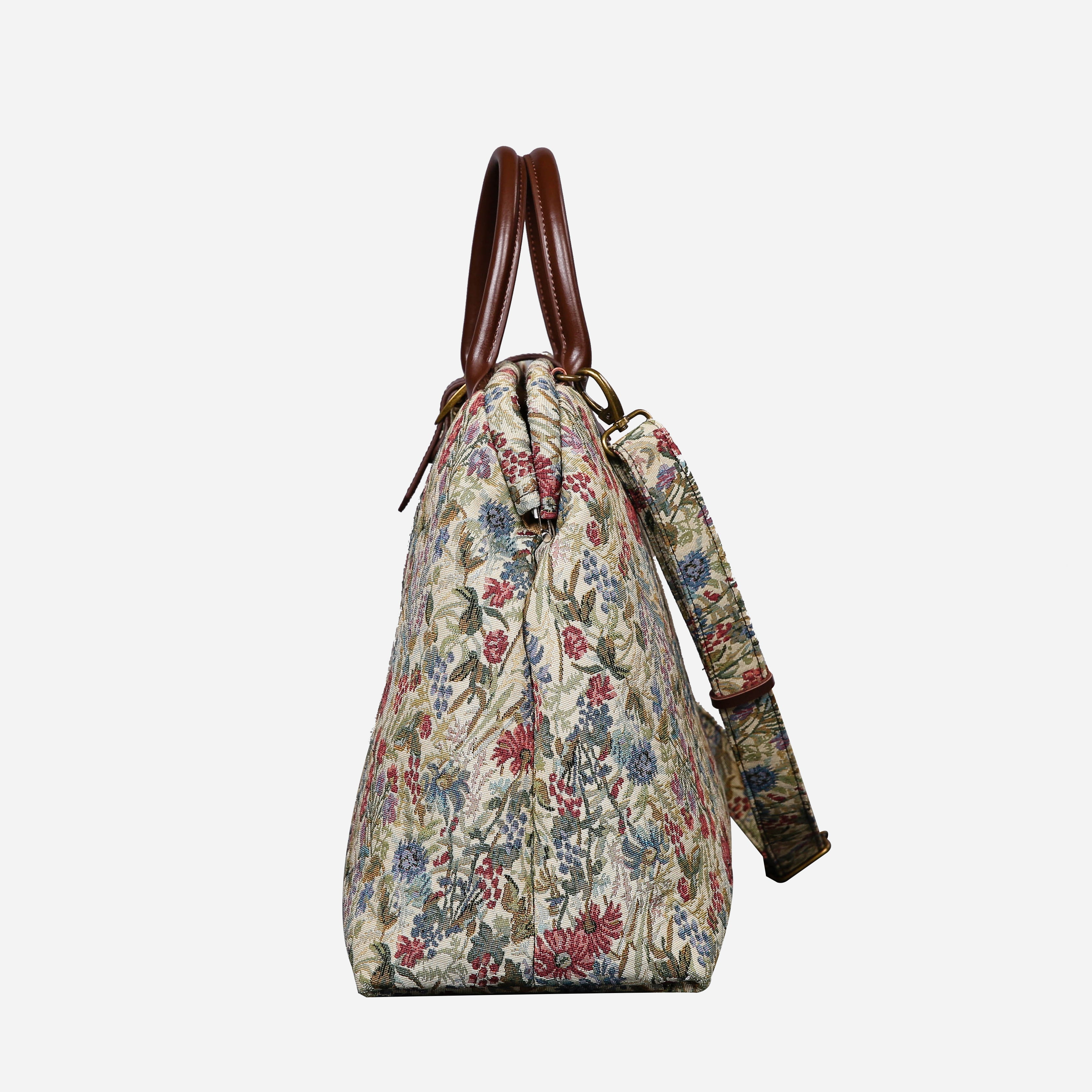 Spring Valley Mint Mary Poppins Weekender carpet bag MCW Handmade-3