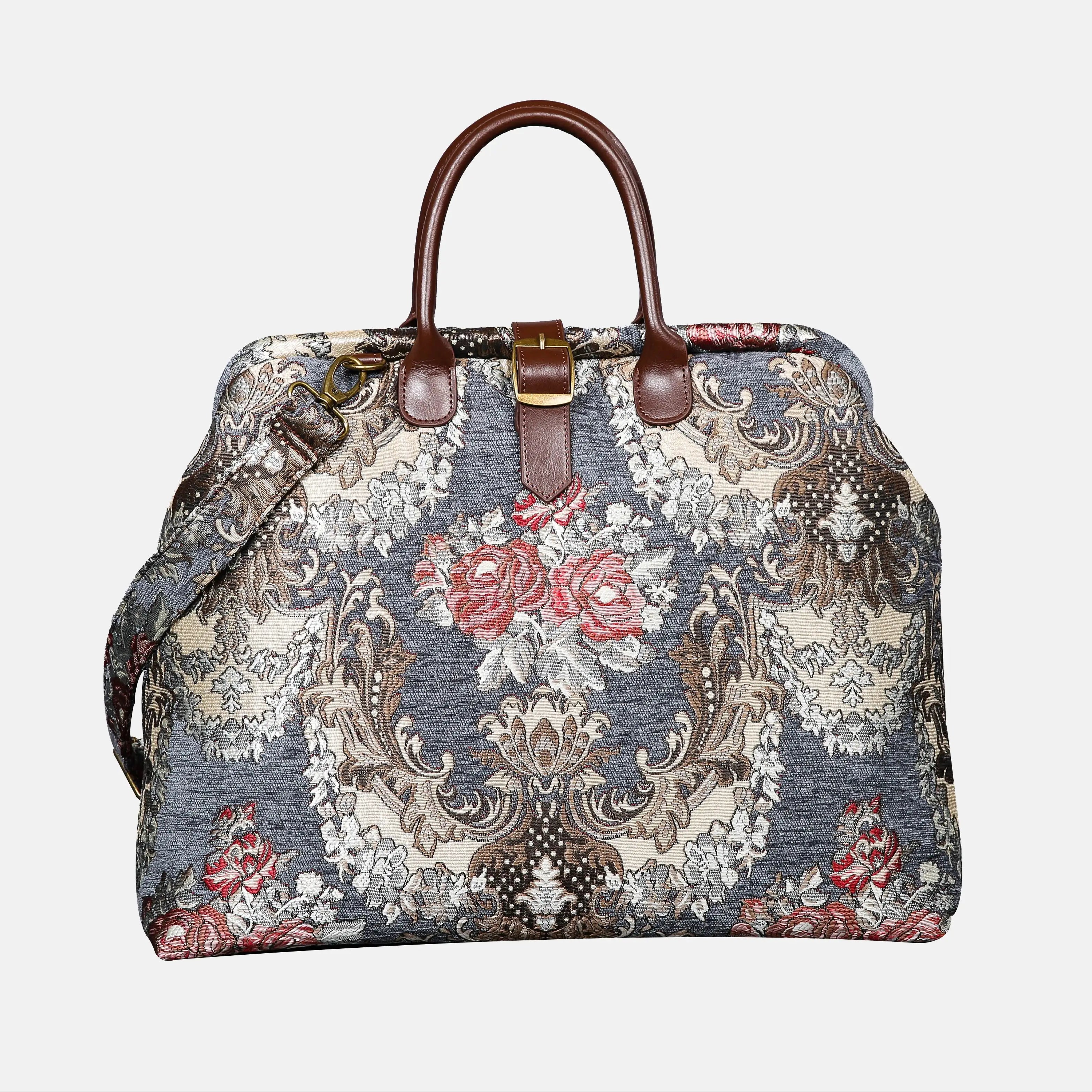 Brocade Grey Mary Poppins Weekender Carpetbag main