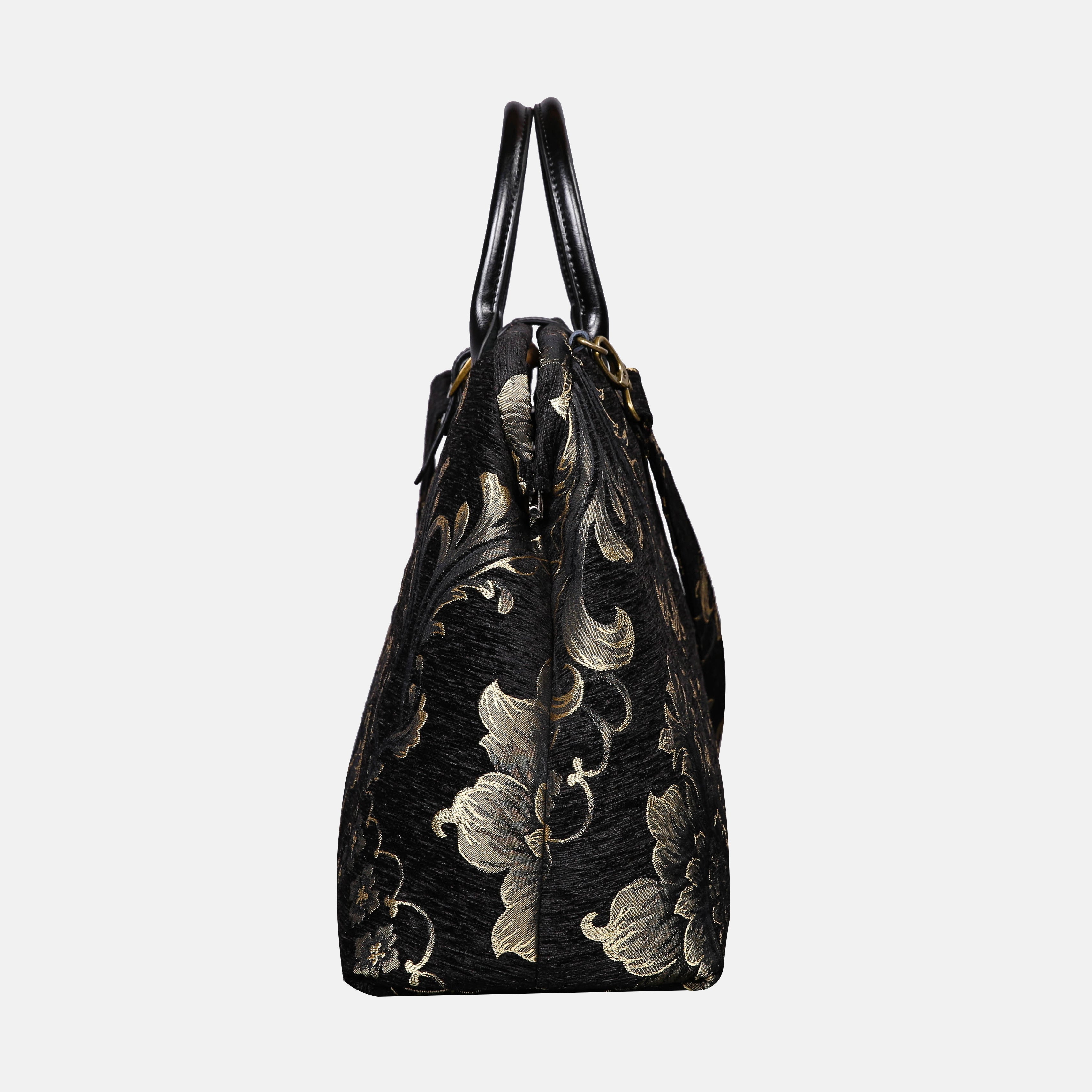 MAJESTY Black Mary Poppins Weekender carpet bag MCW Handmade-2