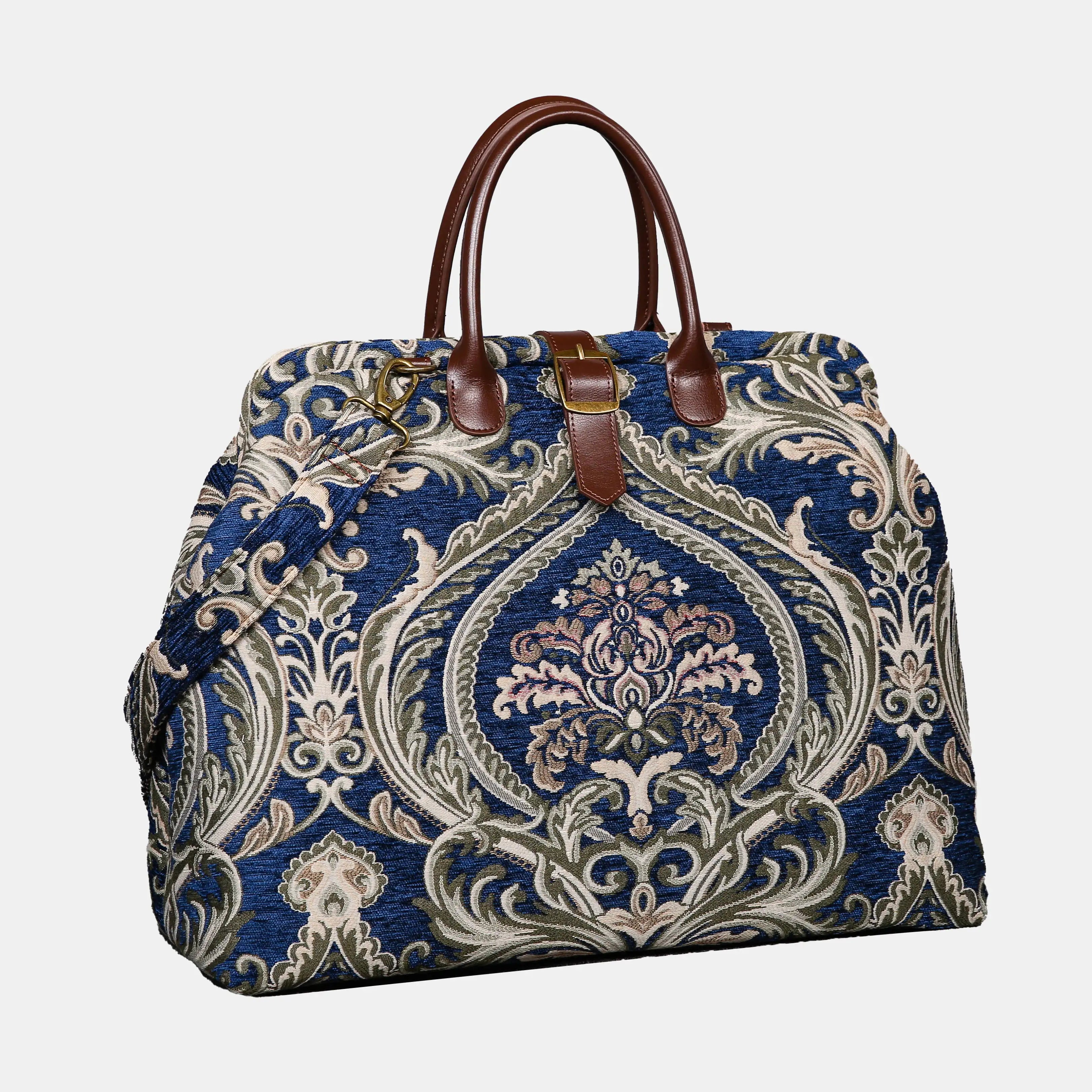 Elizabeth Blue Mary Poppins Weekender Carpetbag of America front