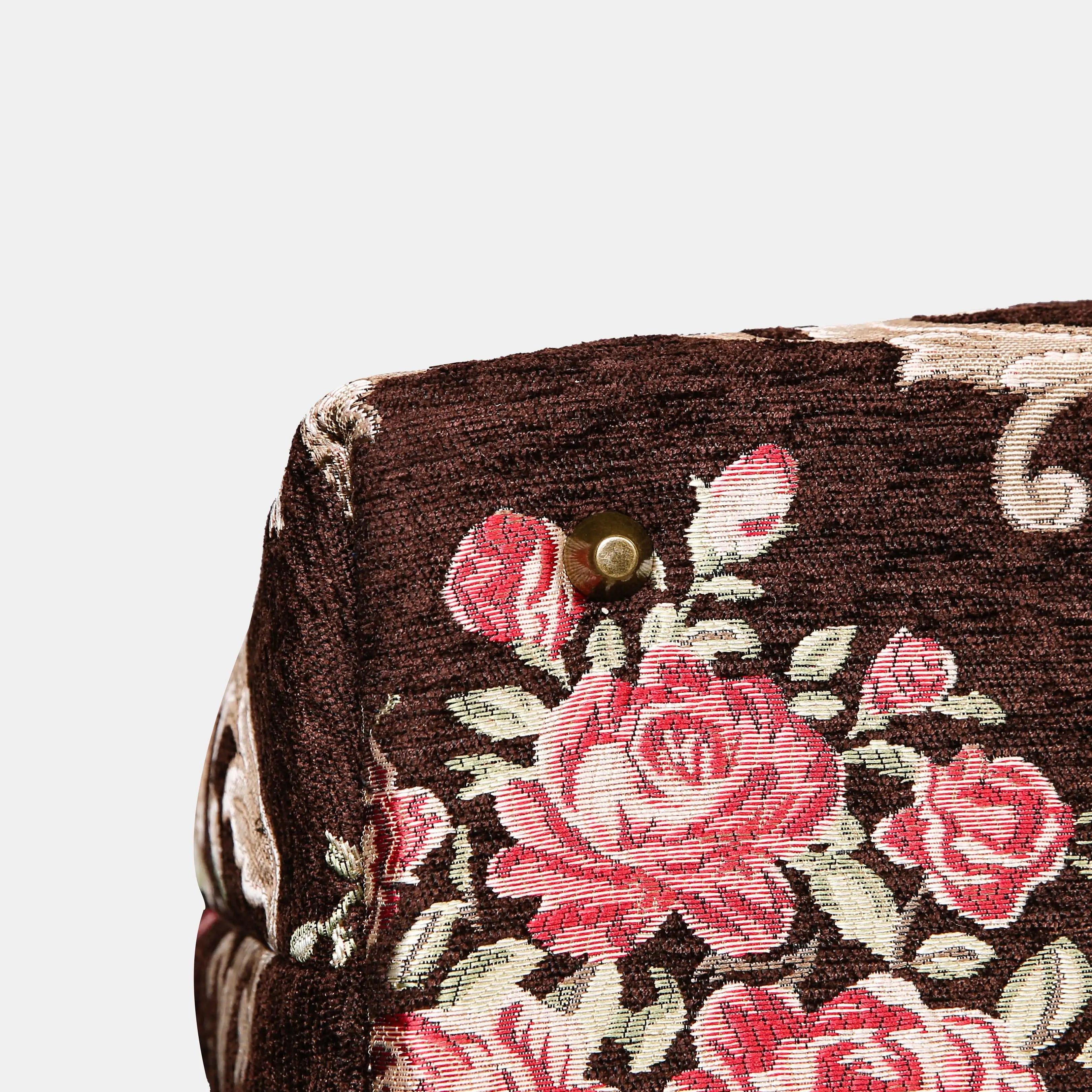 Baroque Garden Brown Mary Poppins Weekender Carpetbag of America bottom
