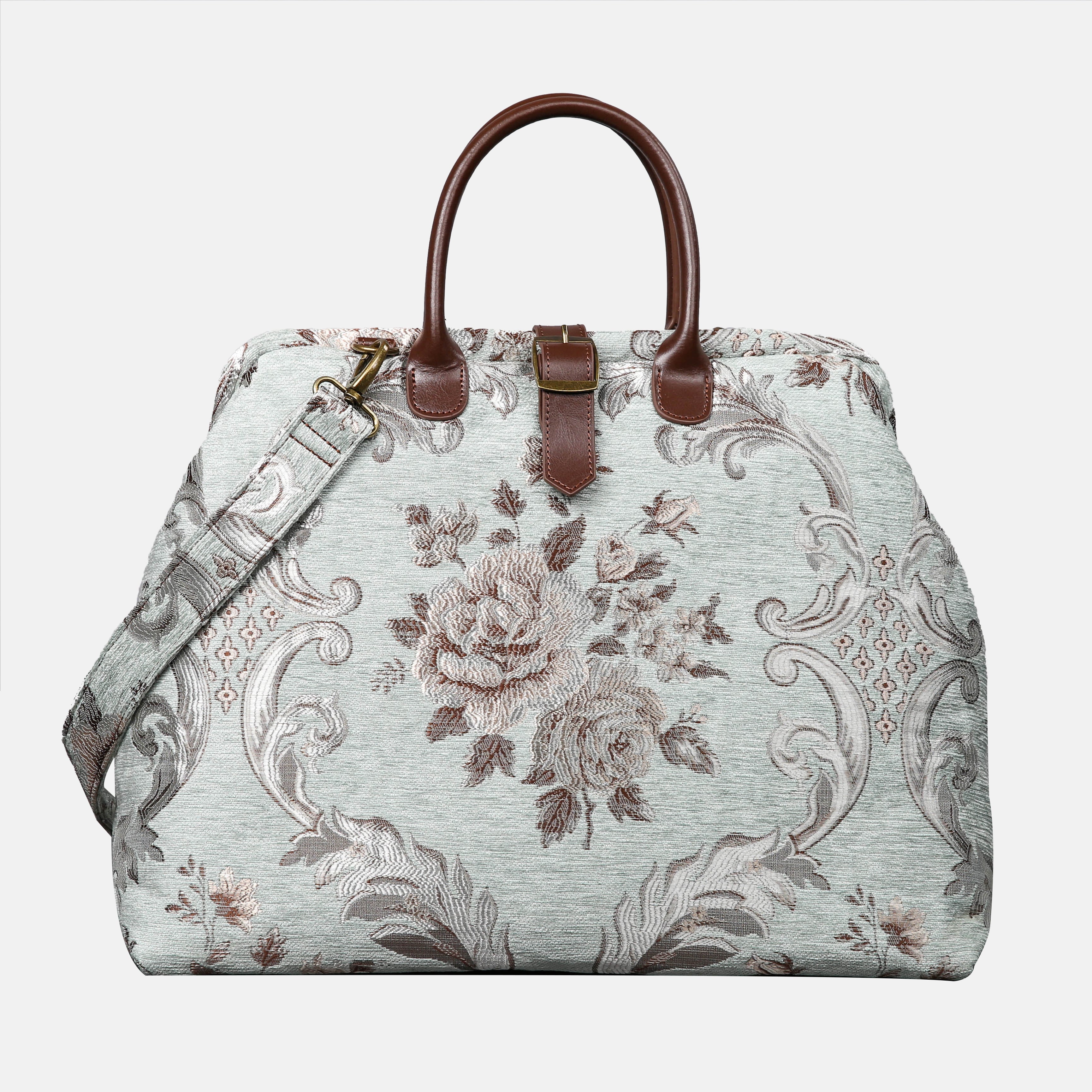 Floral Mint Mary Poppins Weekender carpet bag MCW Handmade