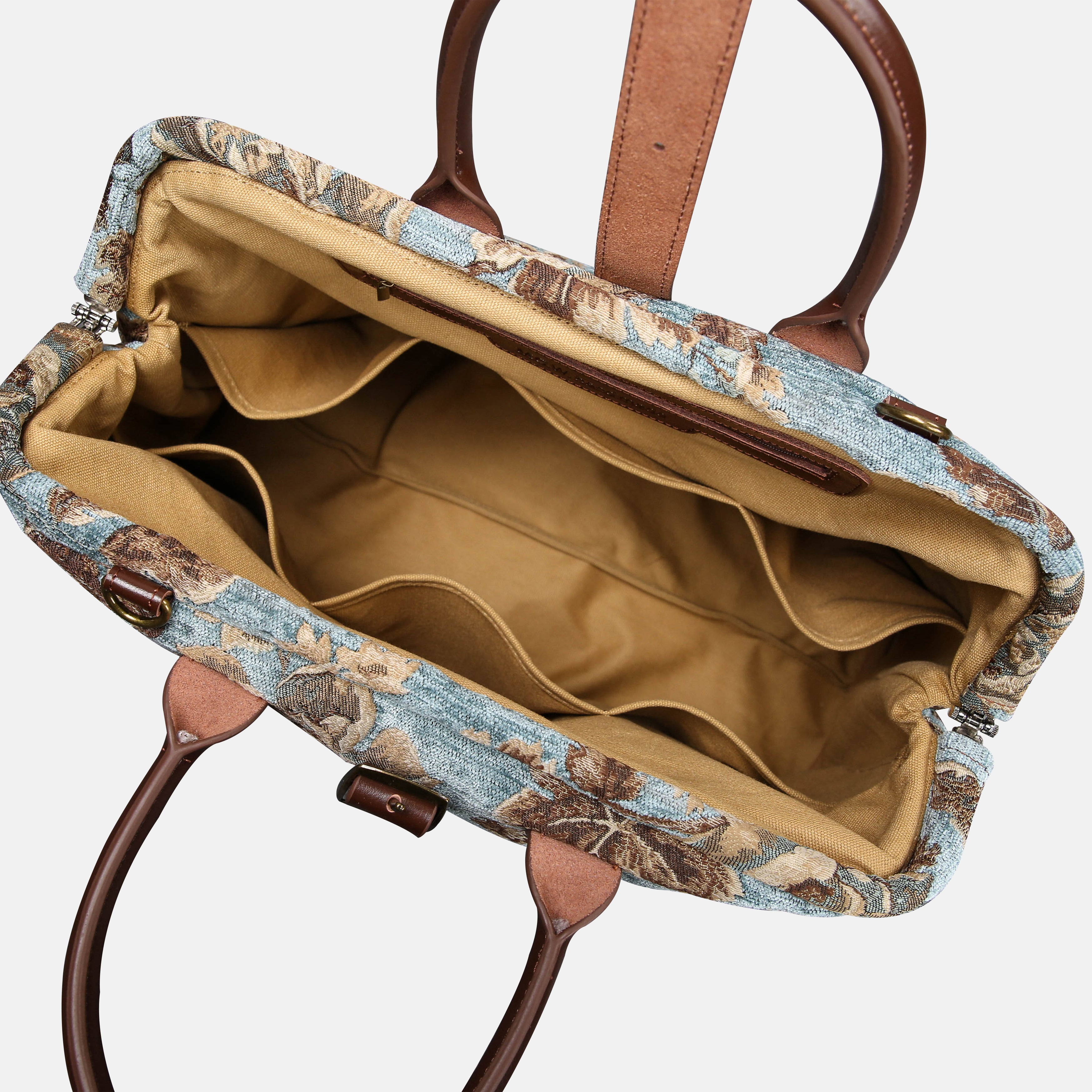 Chintz Dockside Blue Mary Poppins Weekender carpet bag MCW Handmade inside