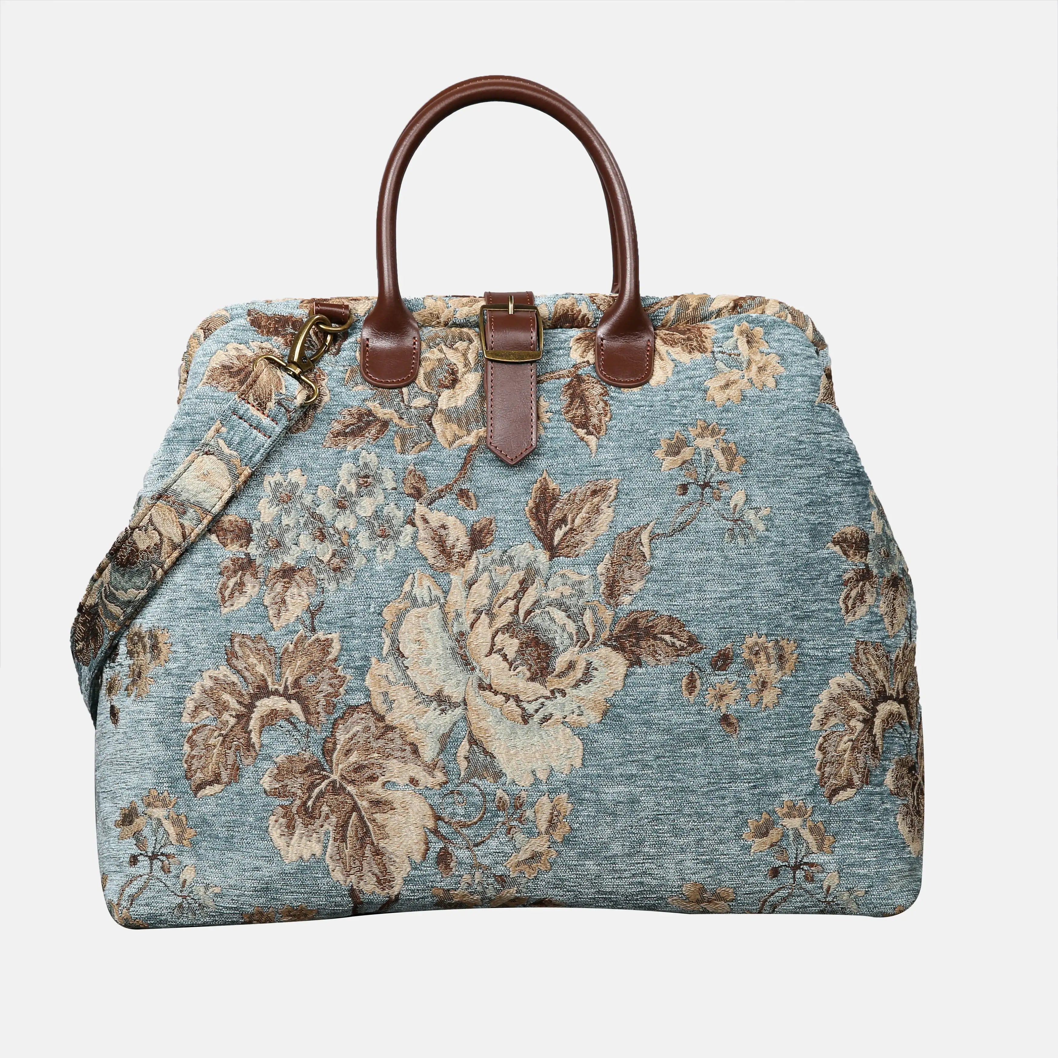 Chintz Dockside Blue Mary Poppins Weekender carpet bag MCW Handmade main