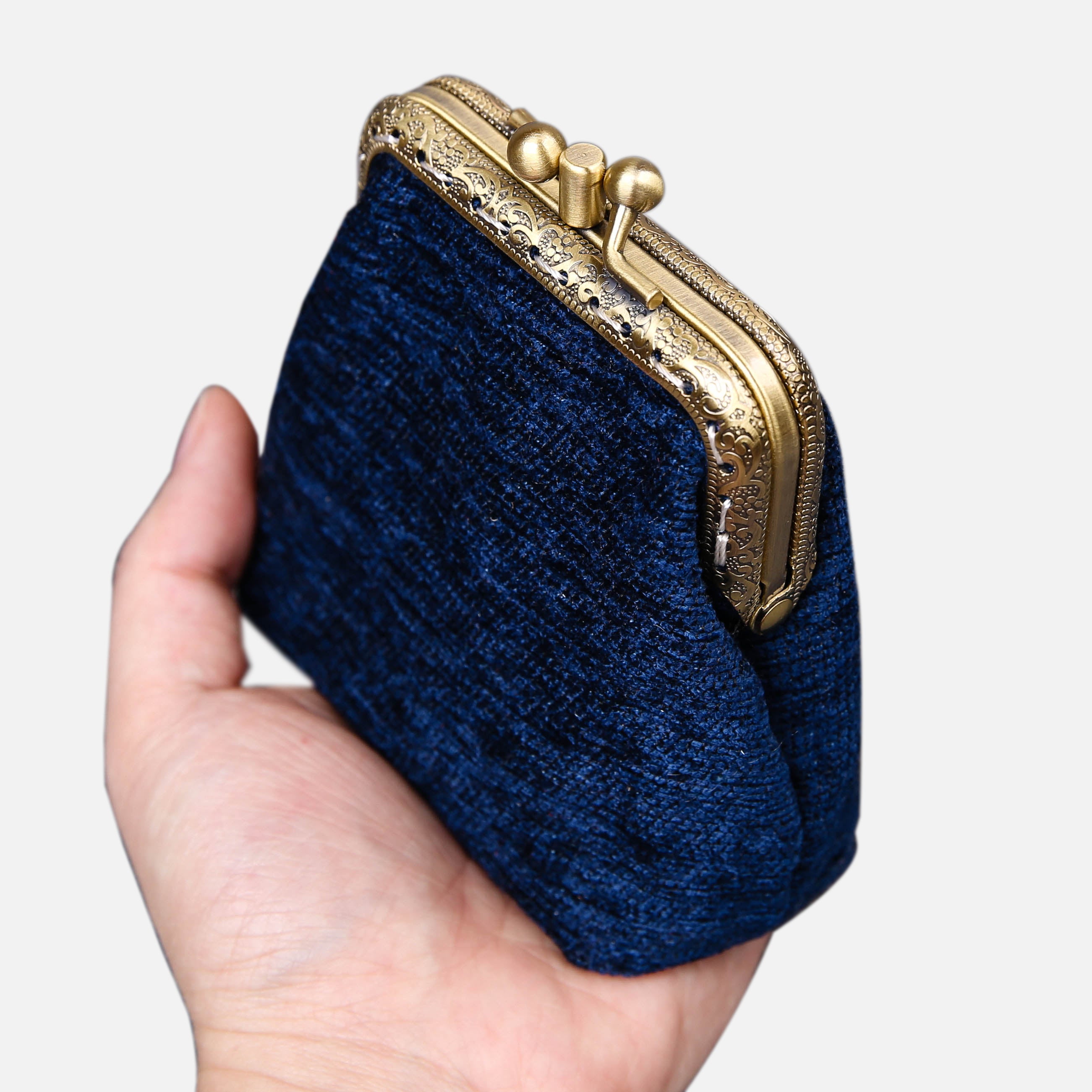 Solid Color Series Double Kiss Clasp Coin Purse MCW Handmade