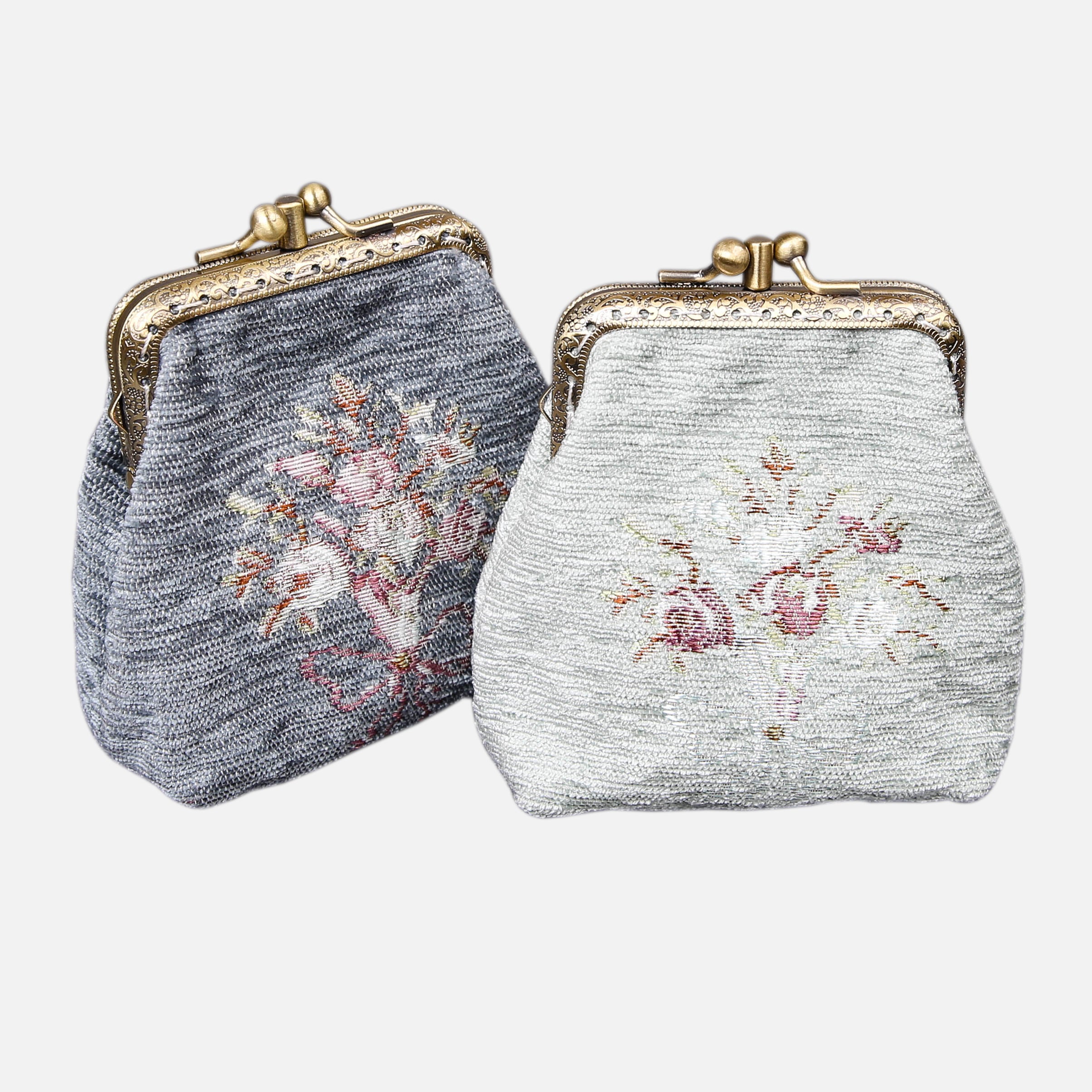 Bouquet Pattern Series Double Kiss Clasp Coin Purse MCW Handmade-5
