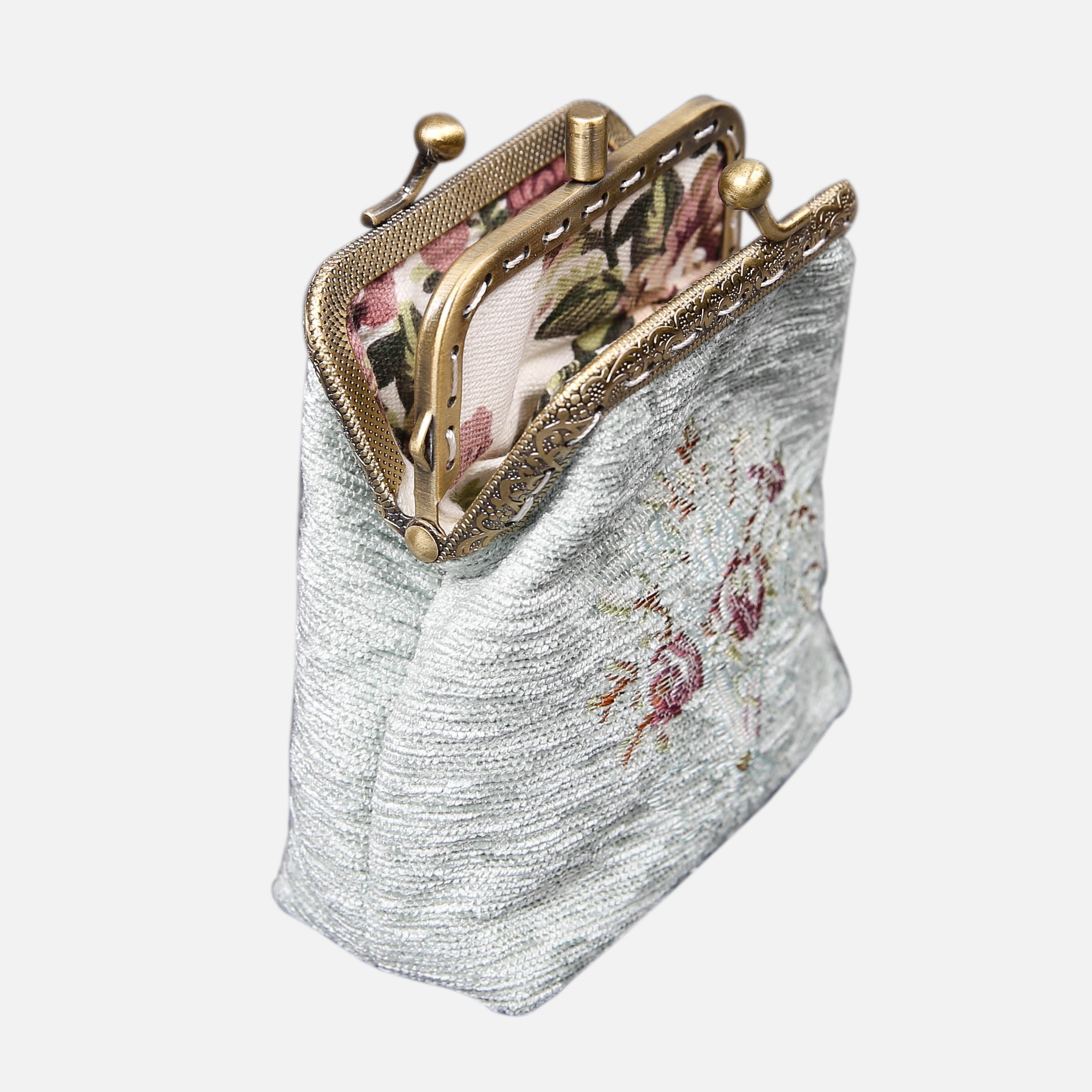 Bouquet Pattern Series Double Kiss Clasp Coin Purse MCW Handmade-3