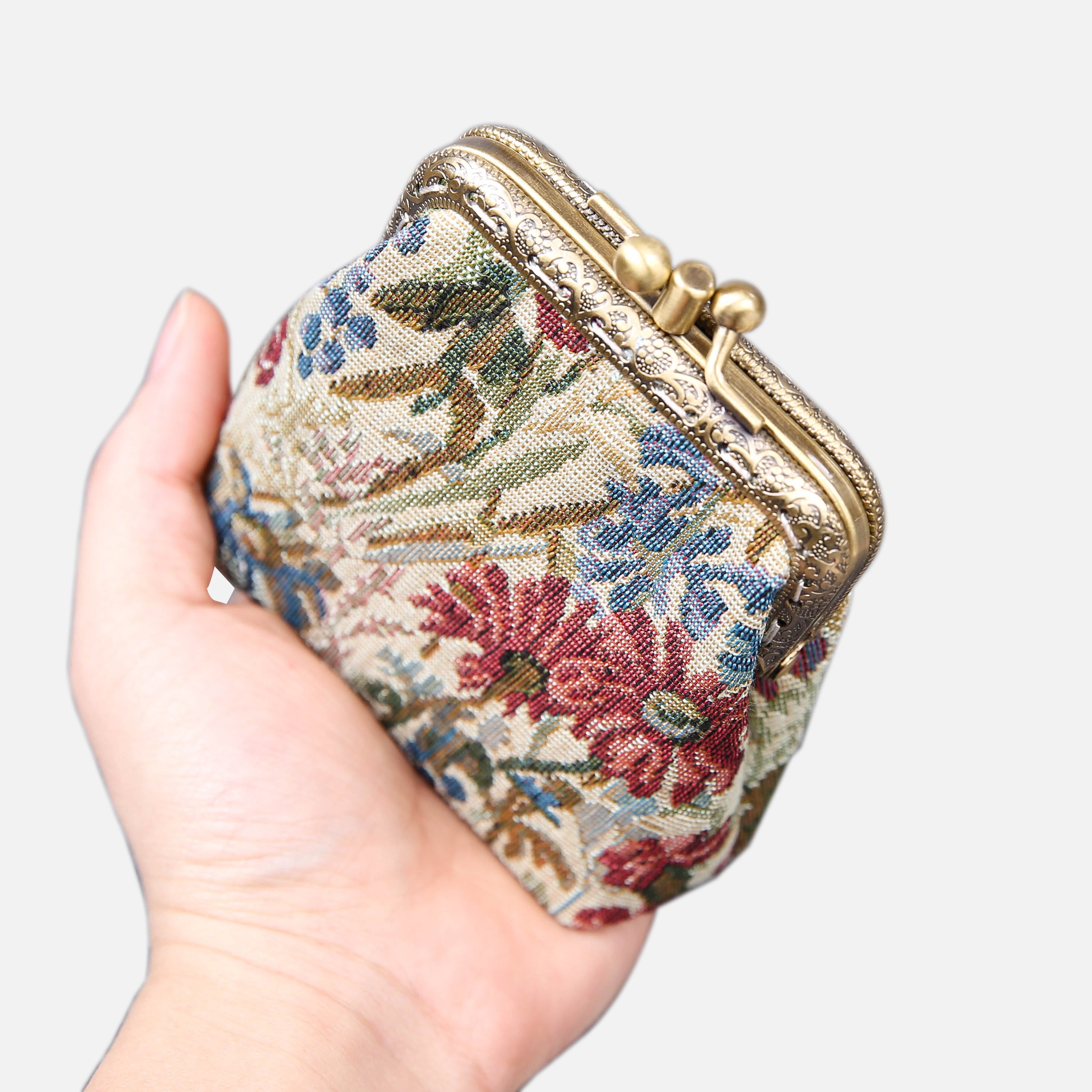 Spring Valley Double Kiss Clasp Coin Purse MCW Handmade