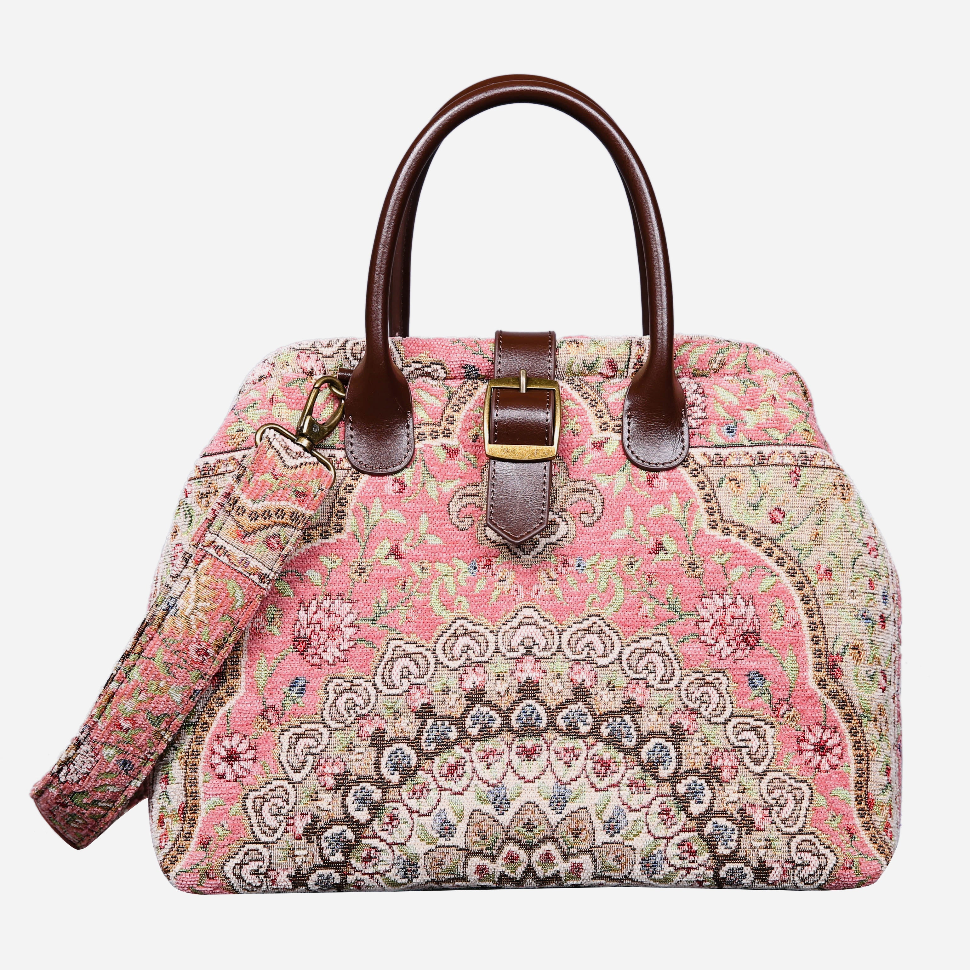 Oriental Pink Carpet Handbag Purse carpet bag MCW Handmade