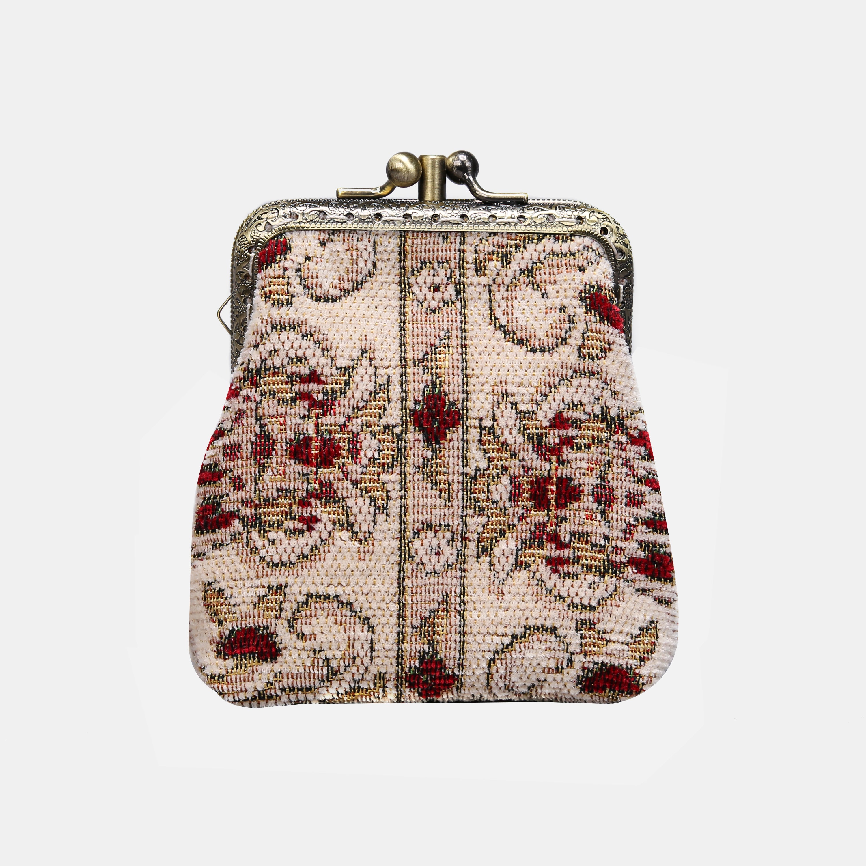 Golden Age Wine Double Kiss Clasp Coin Purse MCW Handmade-2