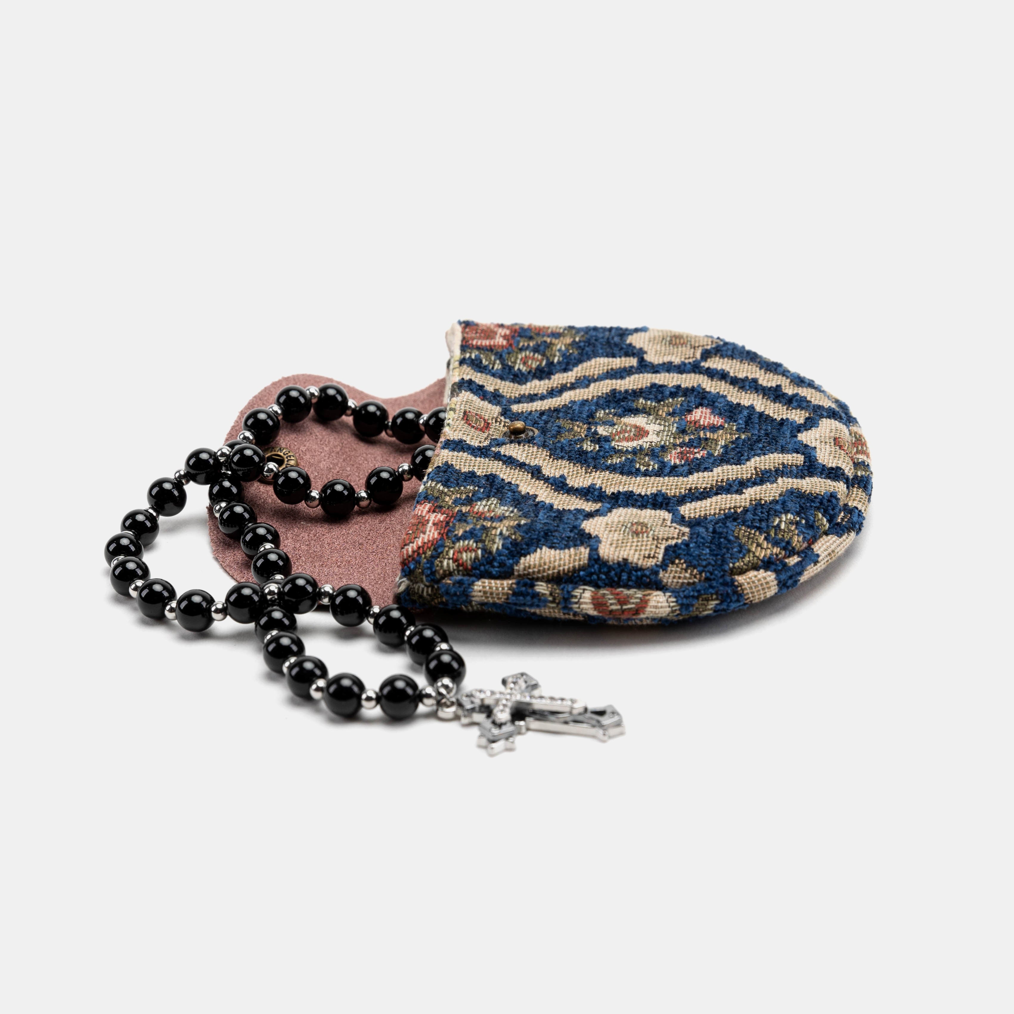 Traditional Pattern Series Rosary Bag Carpetbag of America blue