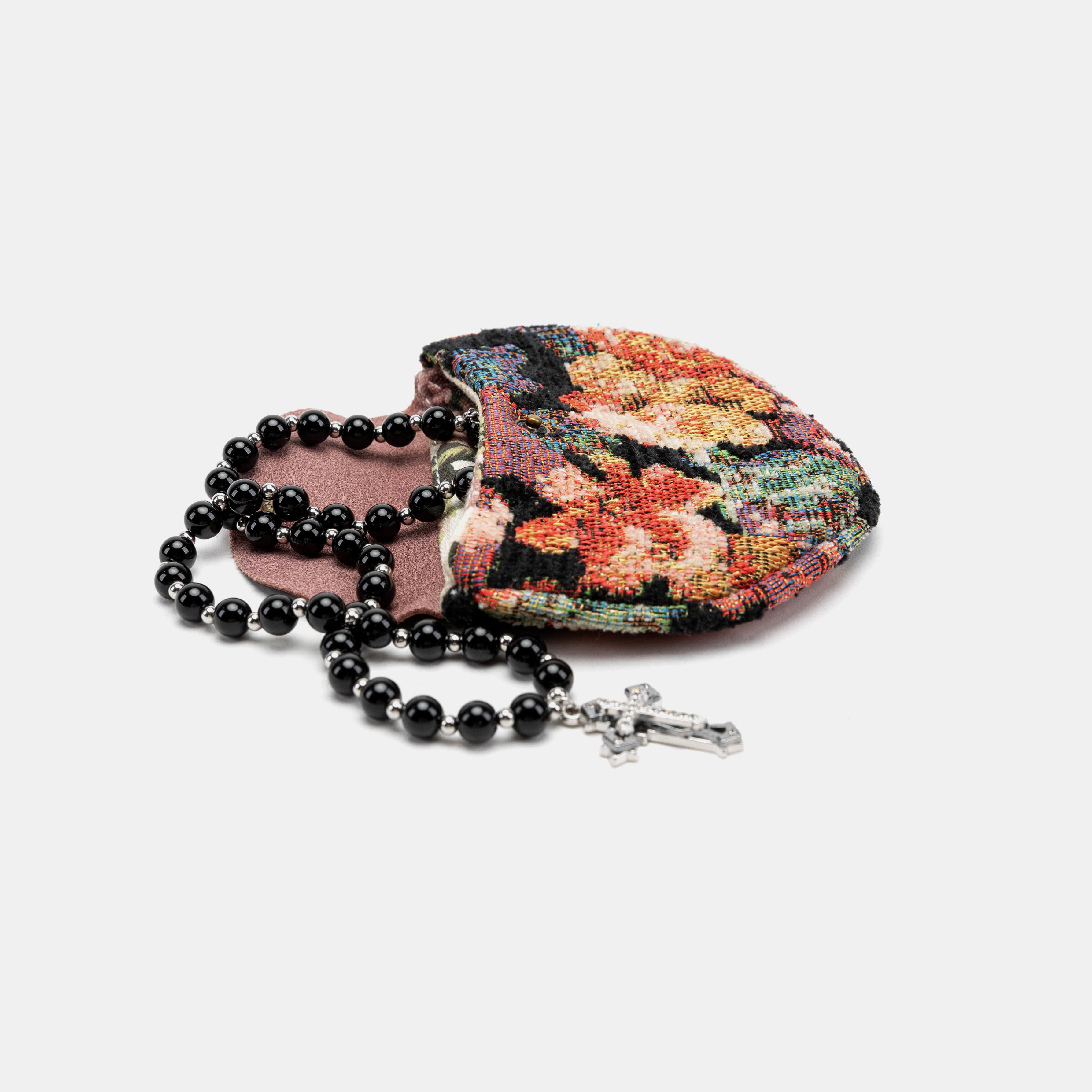 Floral Rose Rosary Bag Carpetbag of America main