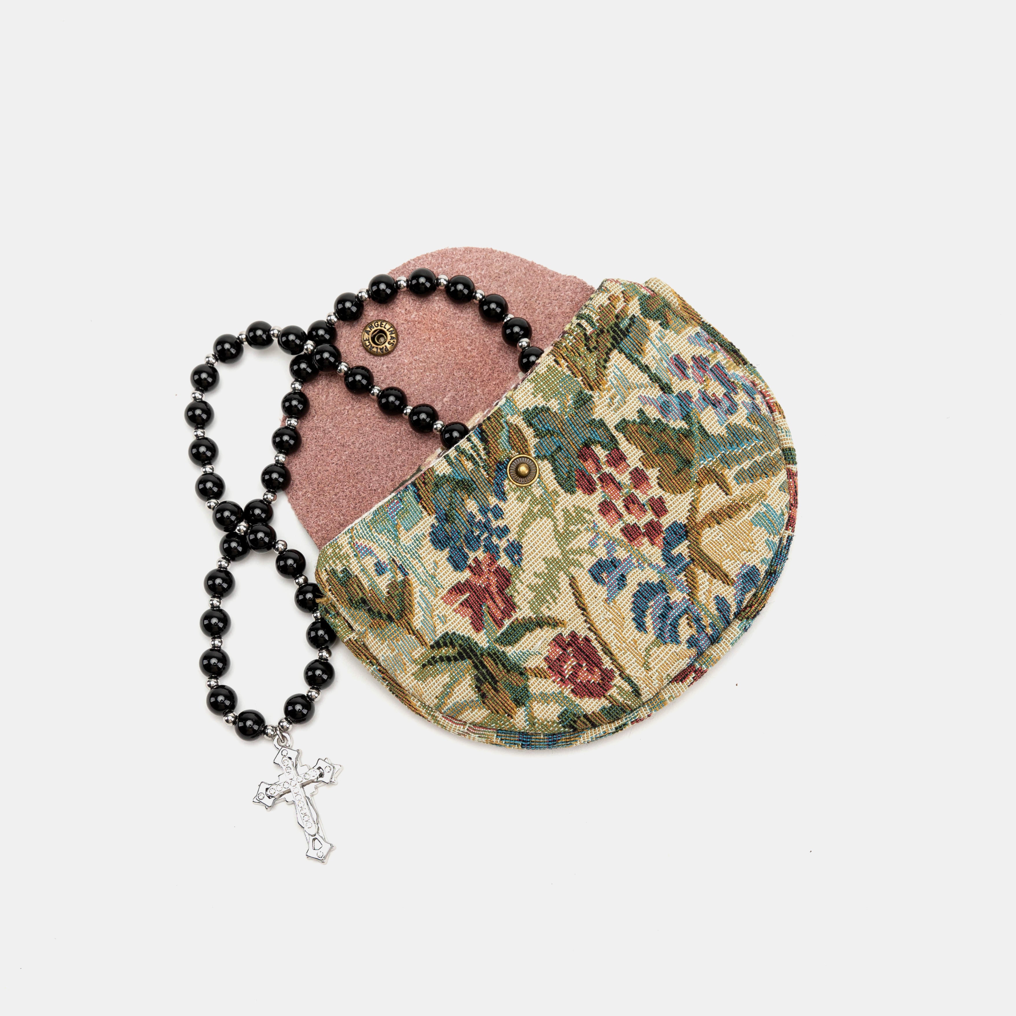 Spring Valley Rosary Bag Carpetbag of America with rosary beads