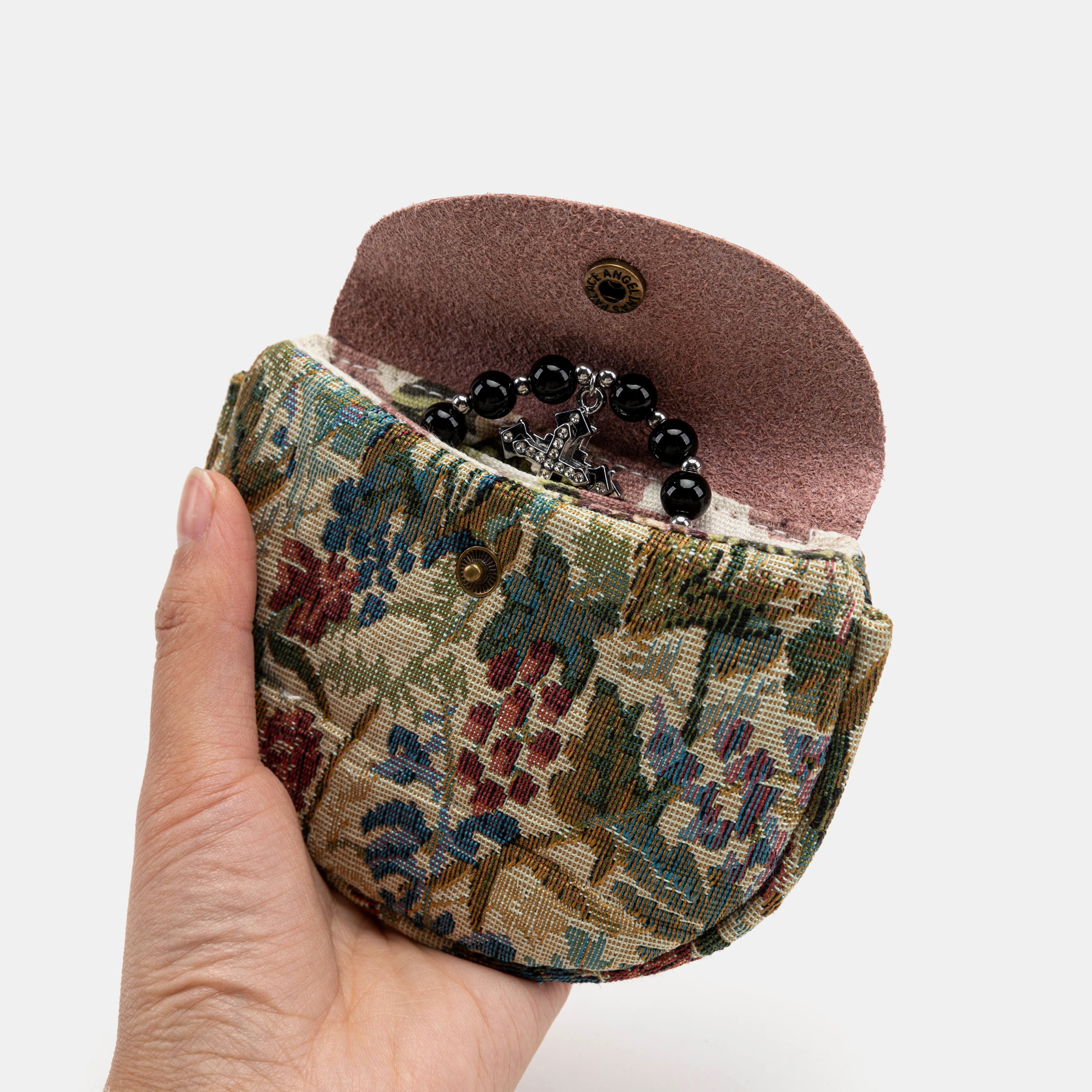 Spring Valley Rosary Bag Carpetbag of America holding