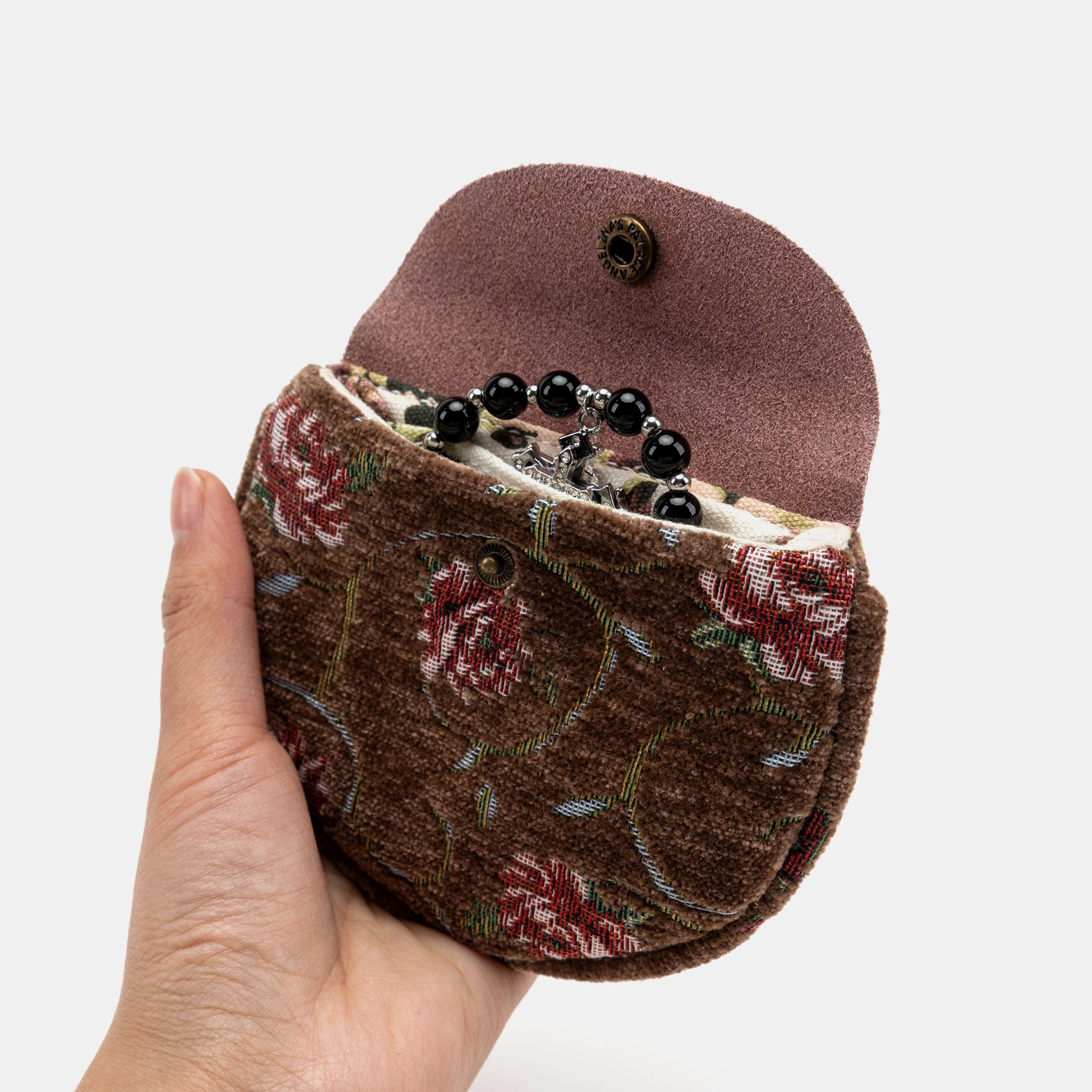 Rose Series Coffee Rosary Bag Carpetbag of America in use