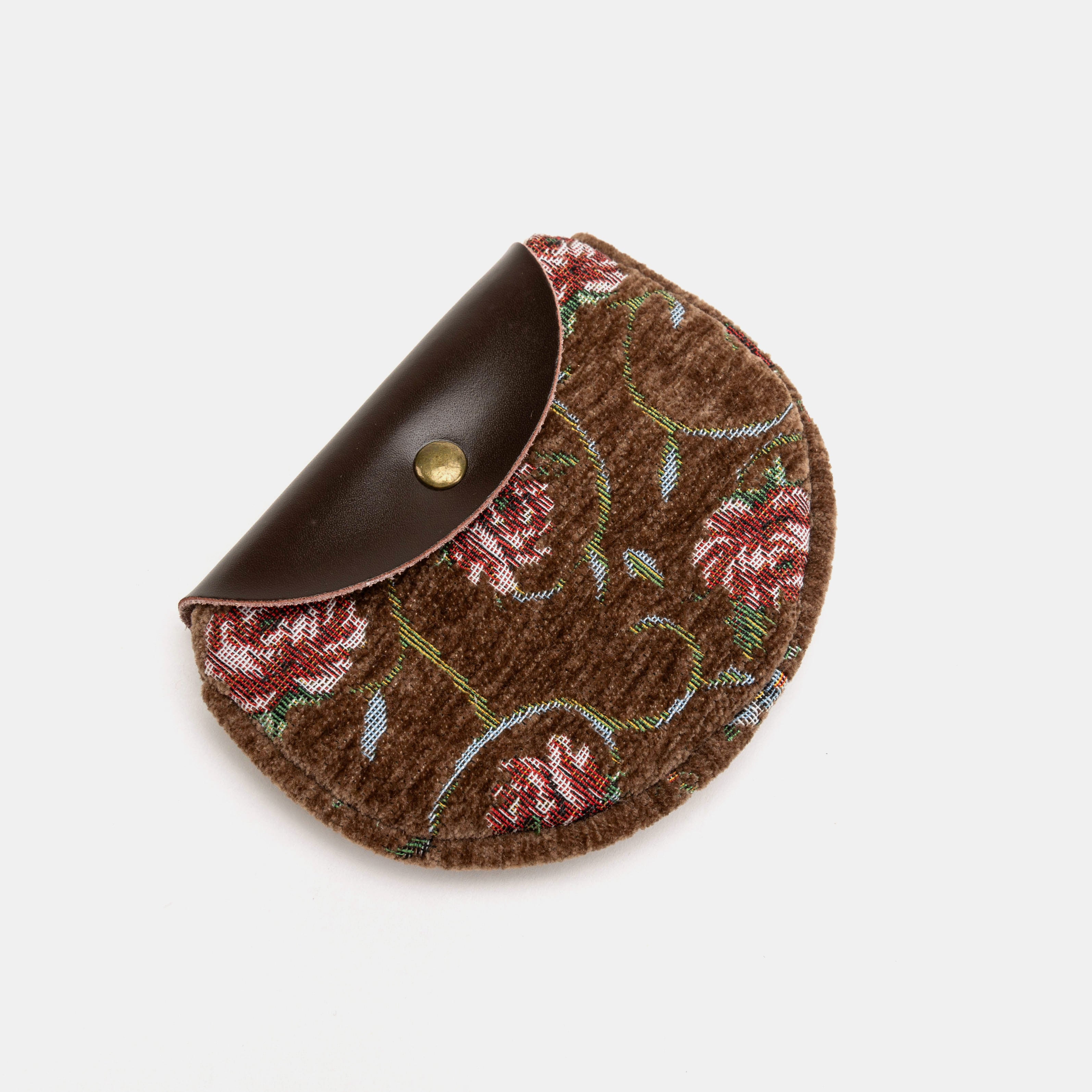 Rose Series Coffee Rosary Bag Carpetbag of America lay flat