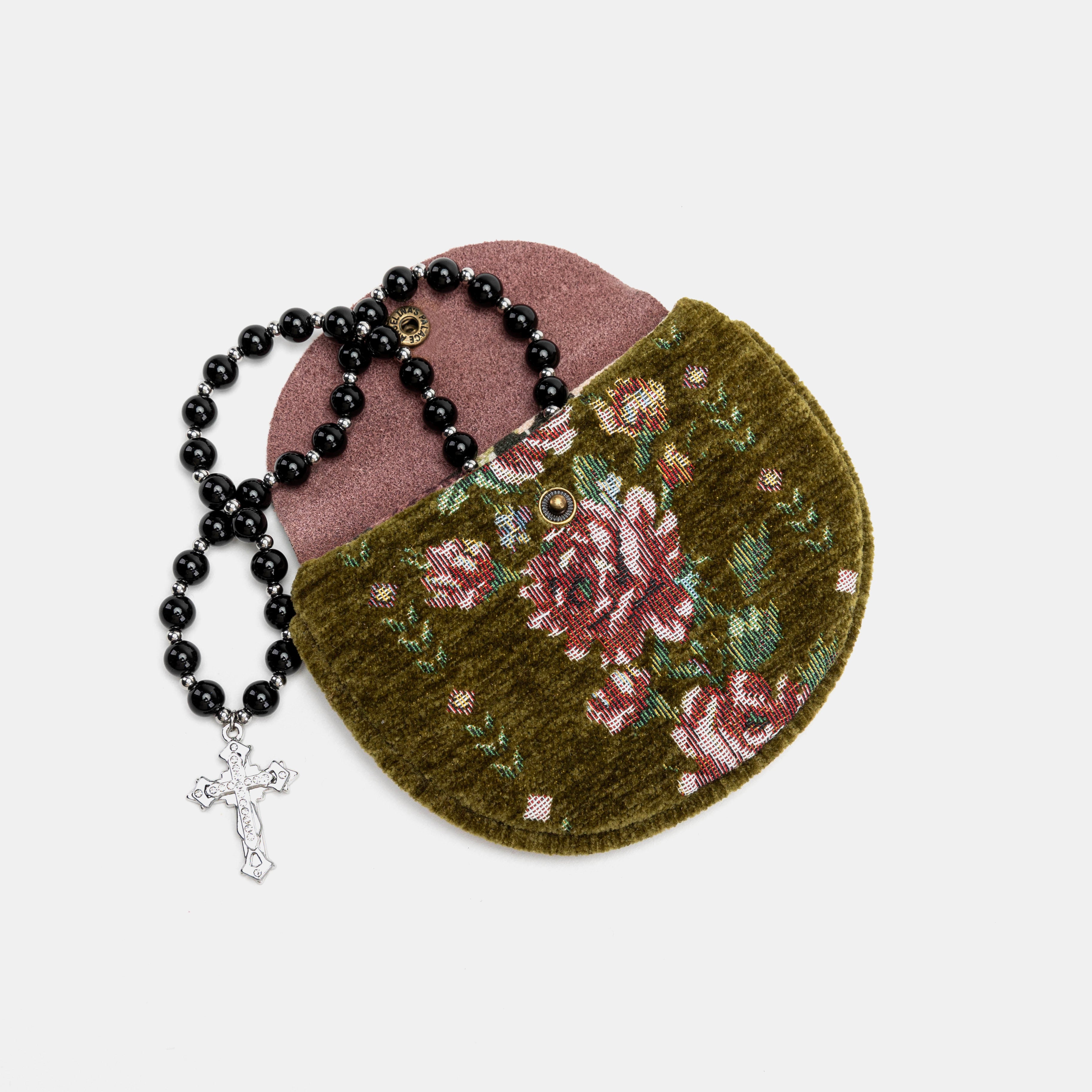 Rose Series Avocado Rosary Bag