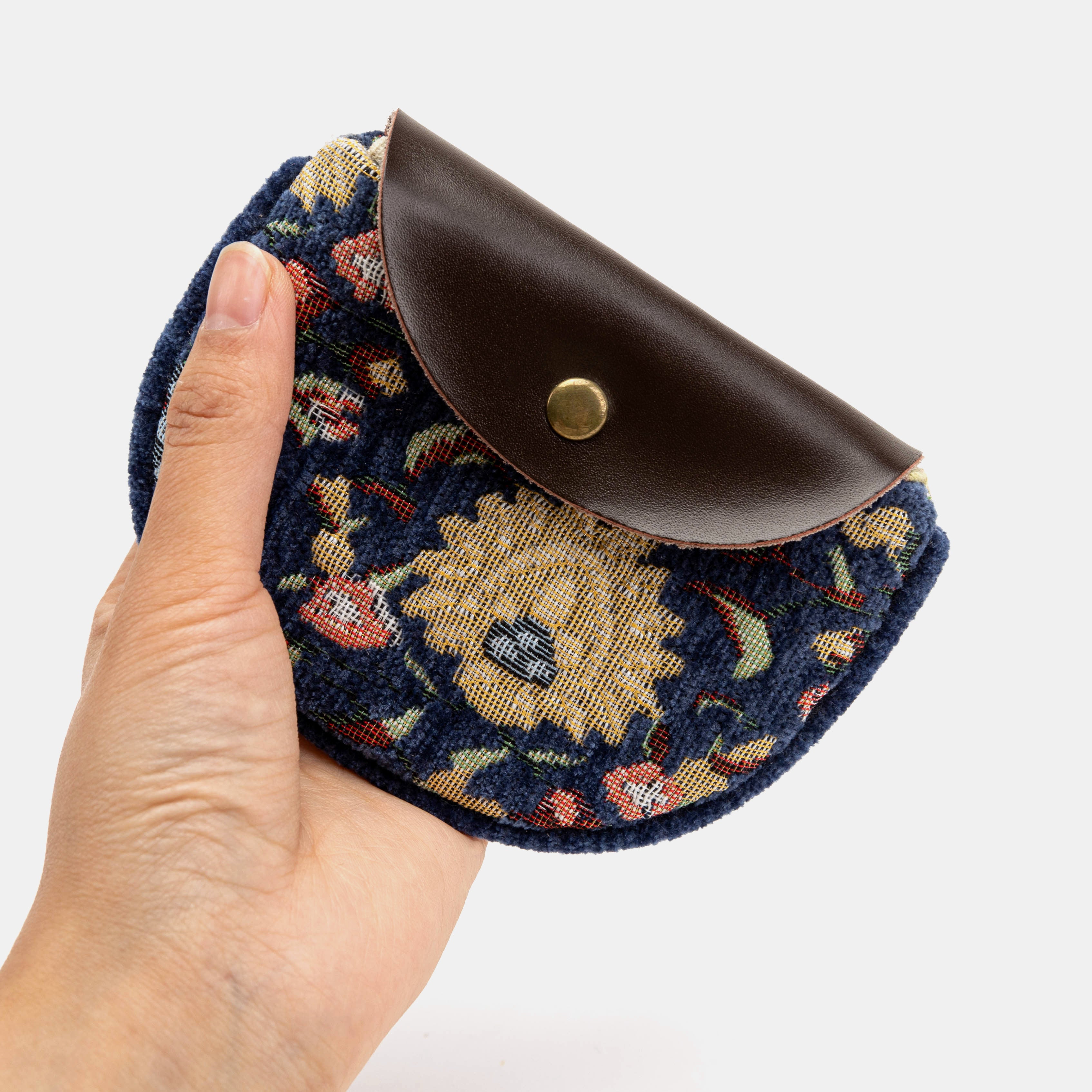 Oriental Pattern Rosary Bag Carpetbag of America holding