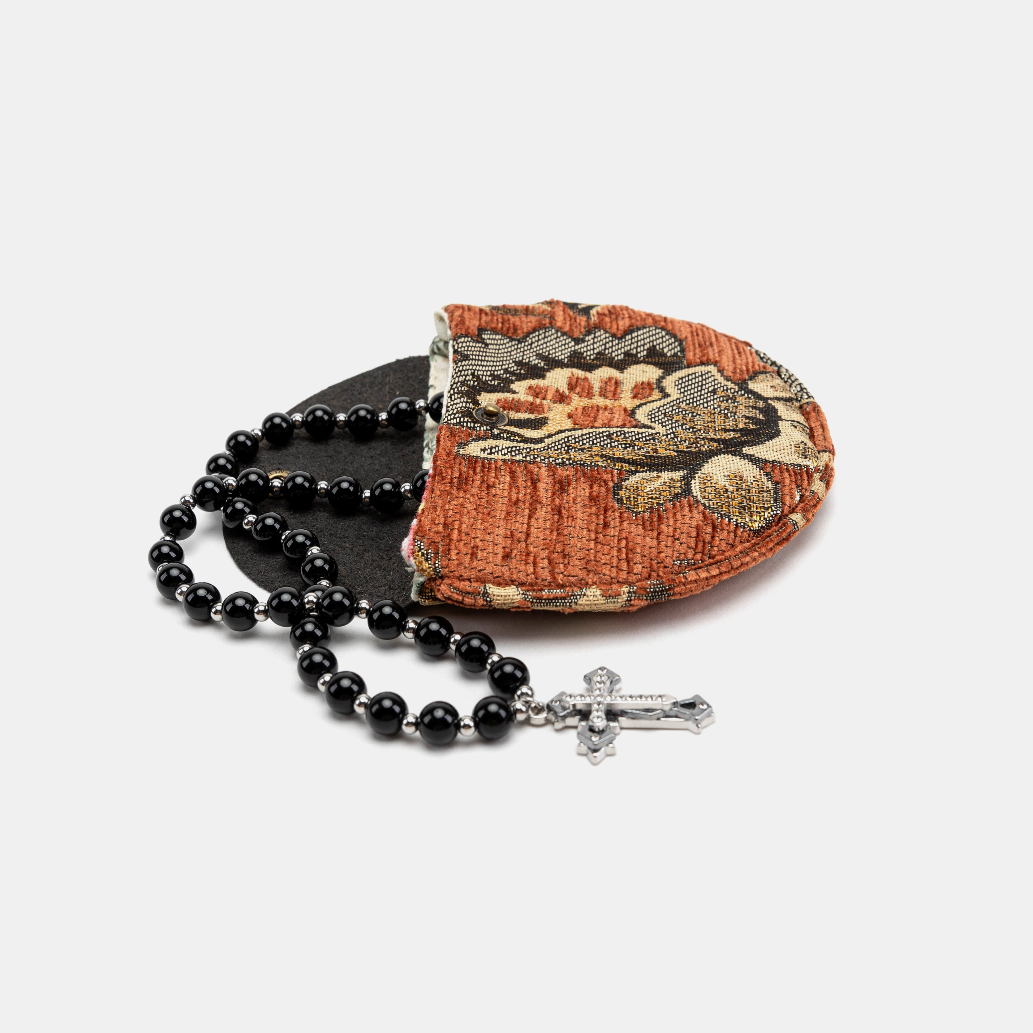 Paisley Orange Rosary Bag Carpetbag of America main