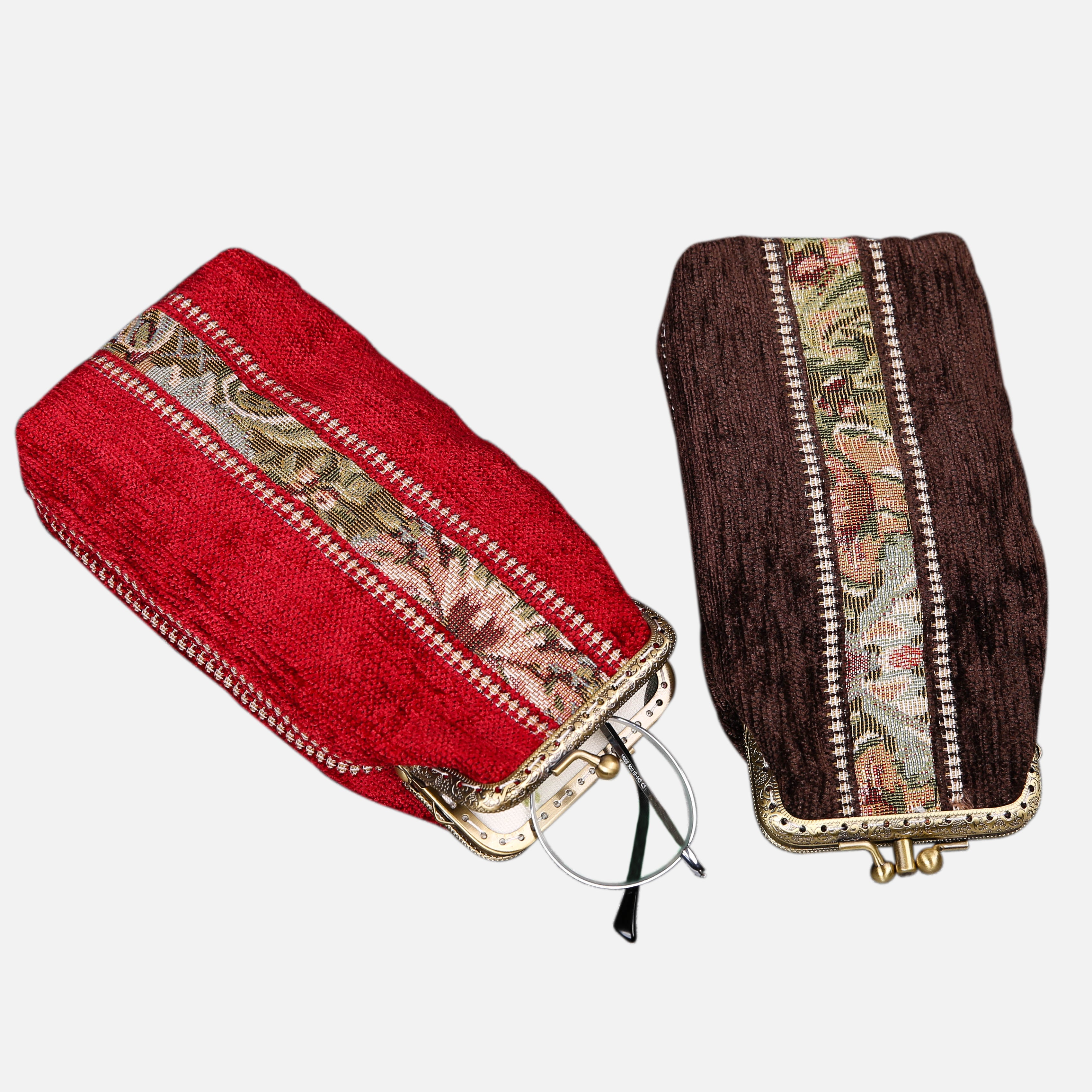 Floral Stripes Carpet Eyeglasses Case  MCW Handmade-1