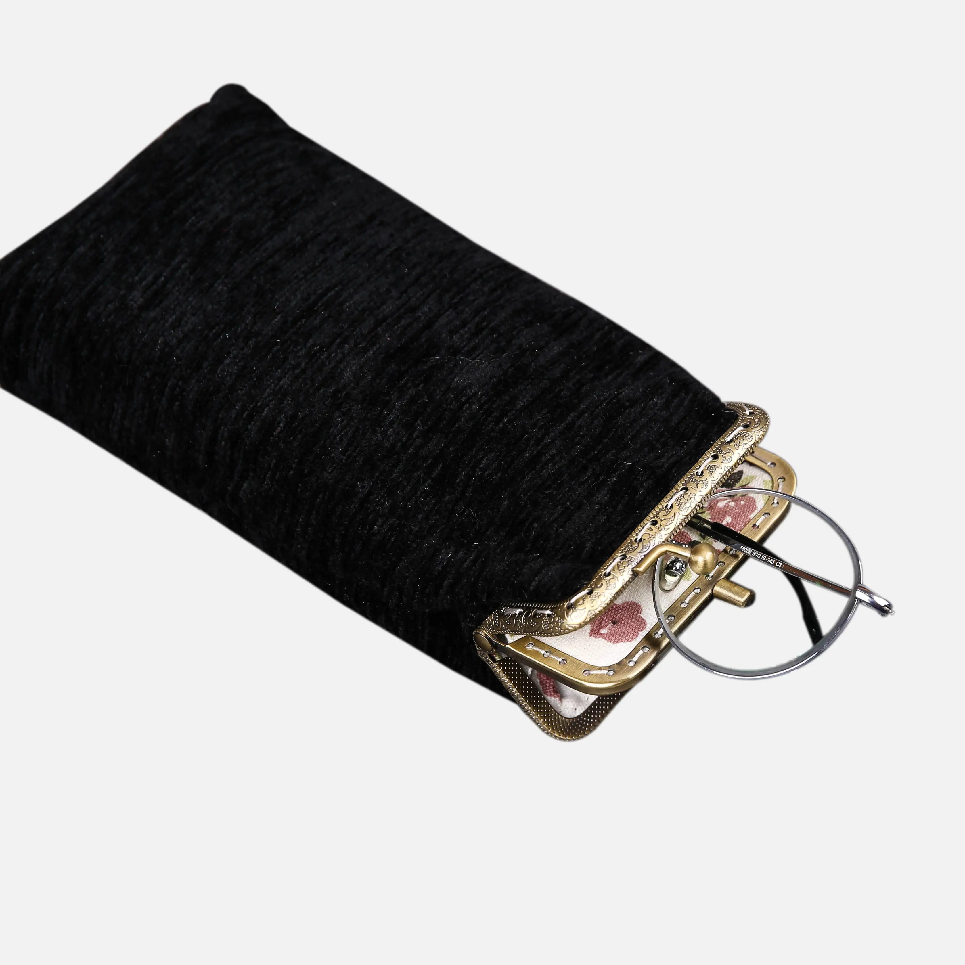 Solid Color Series Carpet Eyeglasses Case of America with glasses-1