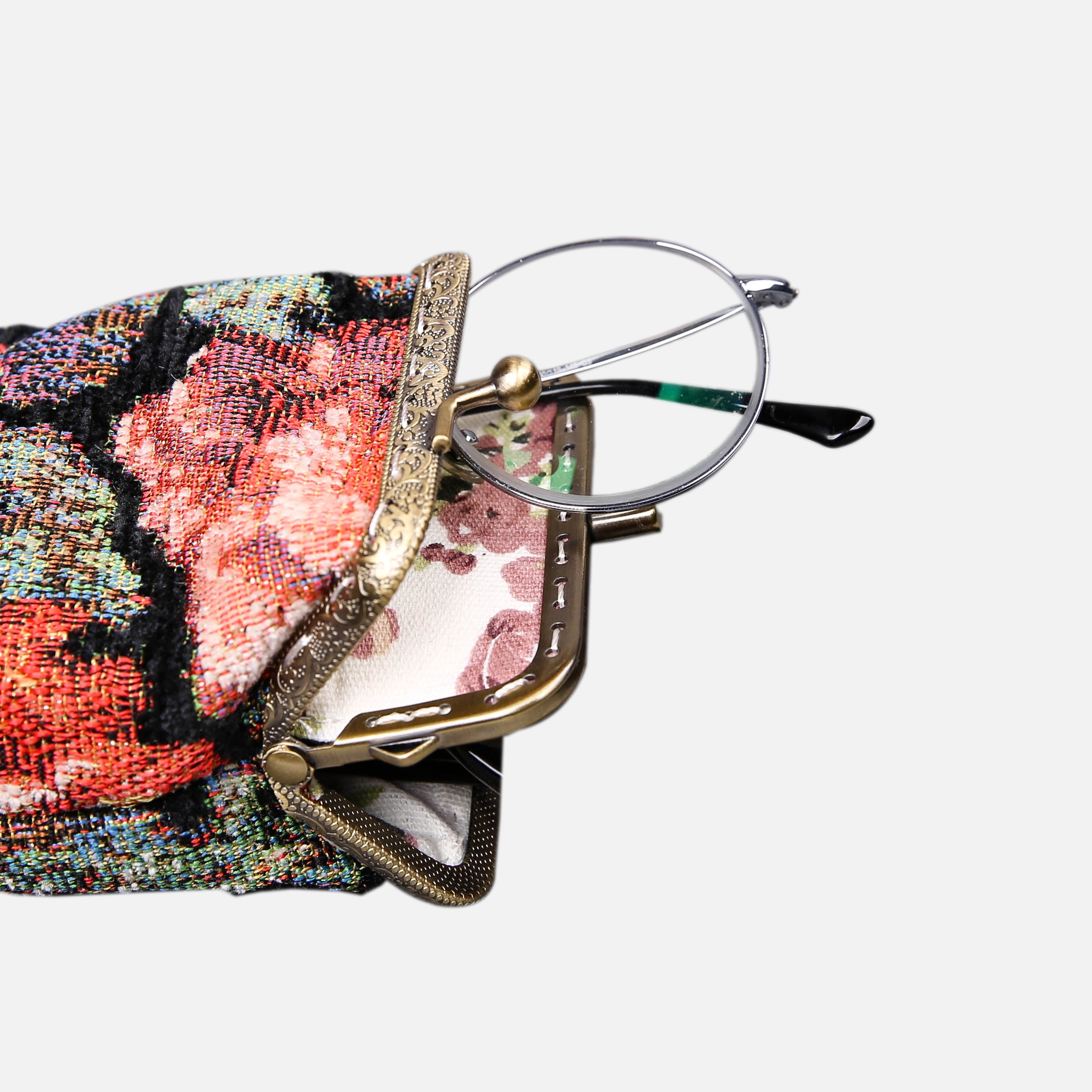 Floral Rose Carpet Eyeglasses Case MCW Handmade-4