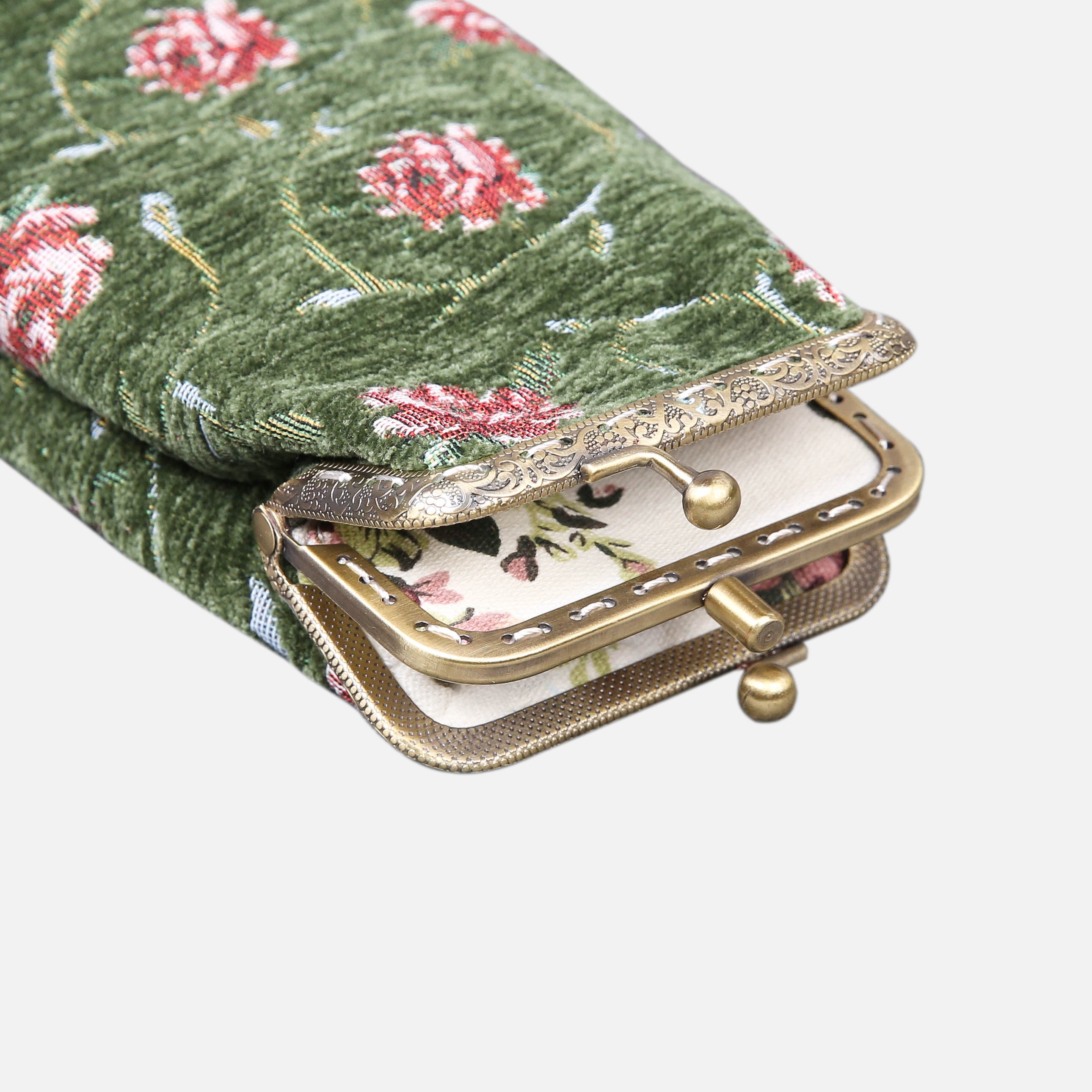 Rose Series Arugula Green Carpet Eyeglasses Case MCW Handmade-6