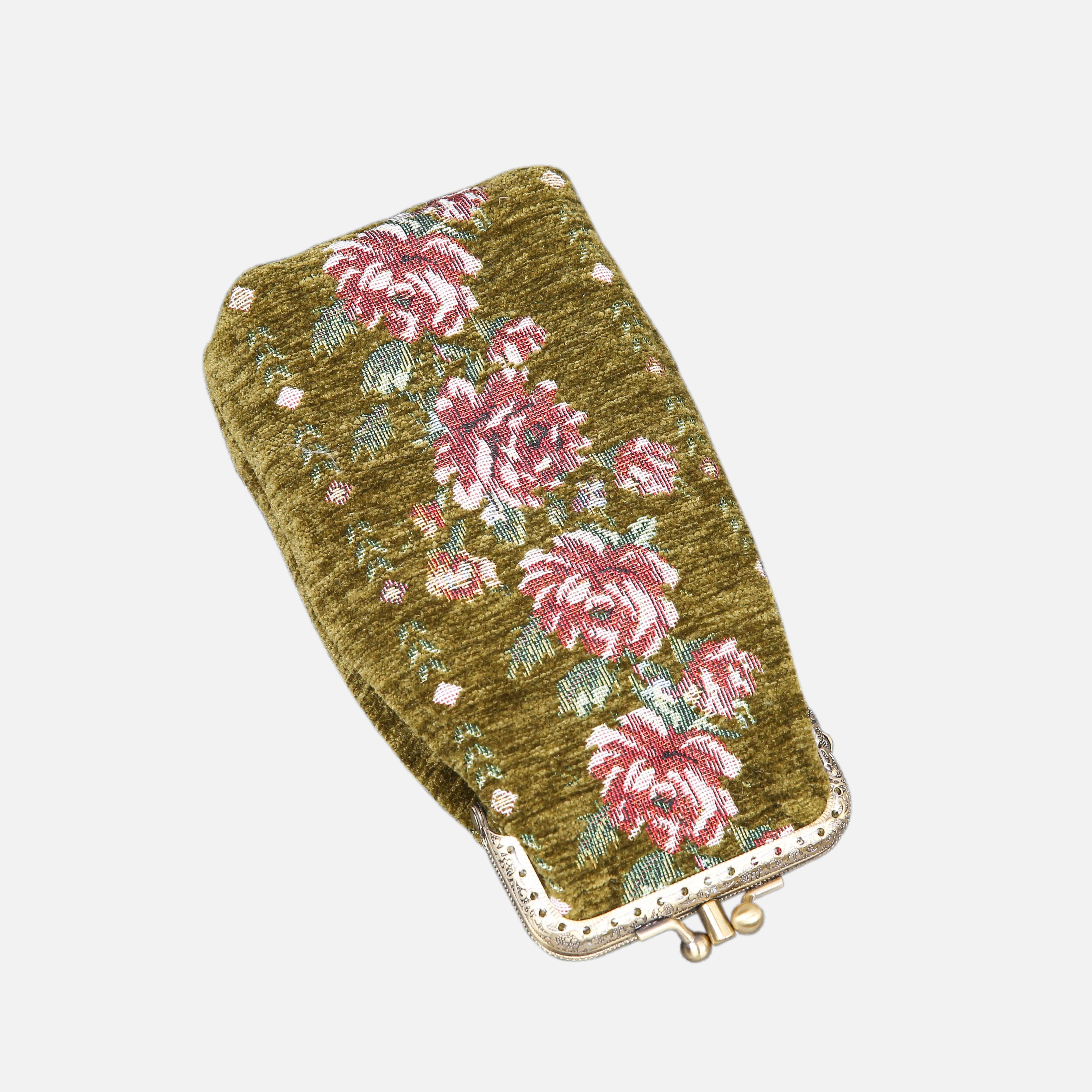 Rose Series Avocado Carpet Eyeglasses Case MCW Handmade