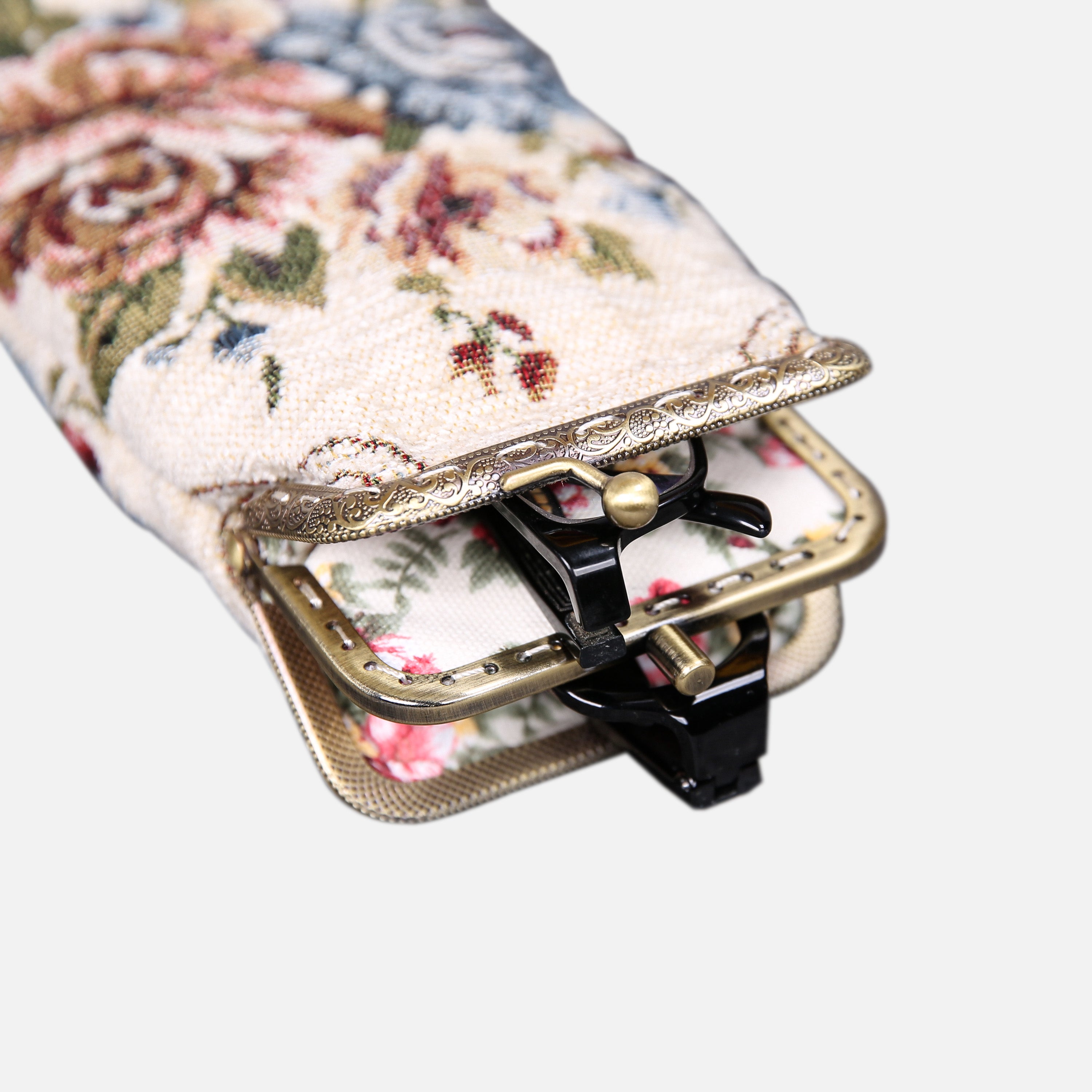 Floral Cream Carpet Eyeglasses Case  MCW Handmade-3