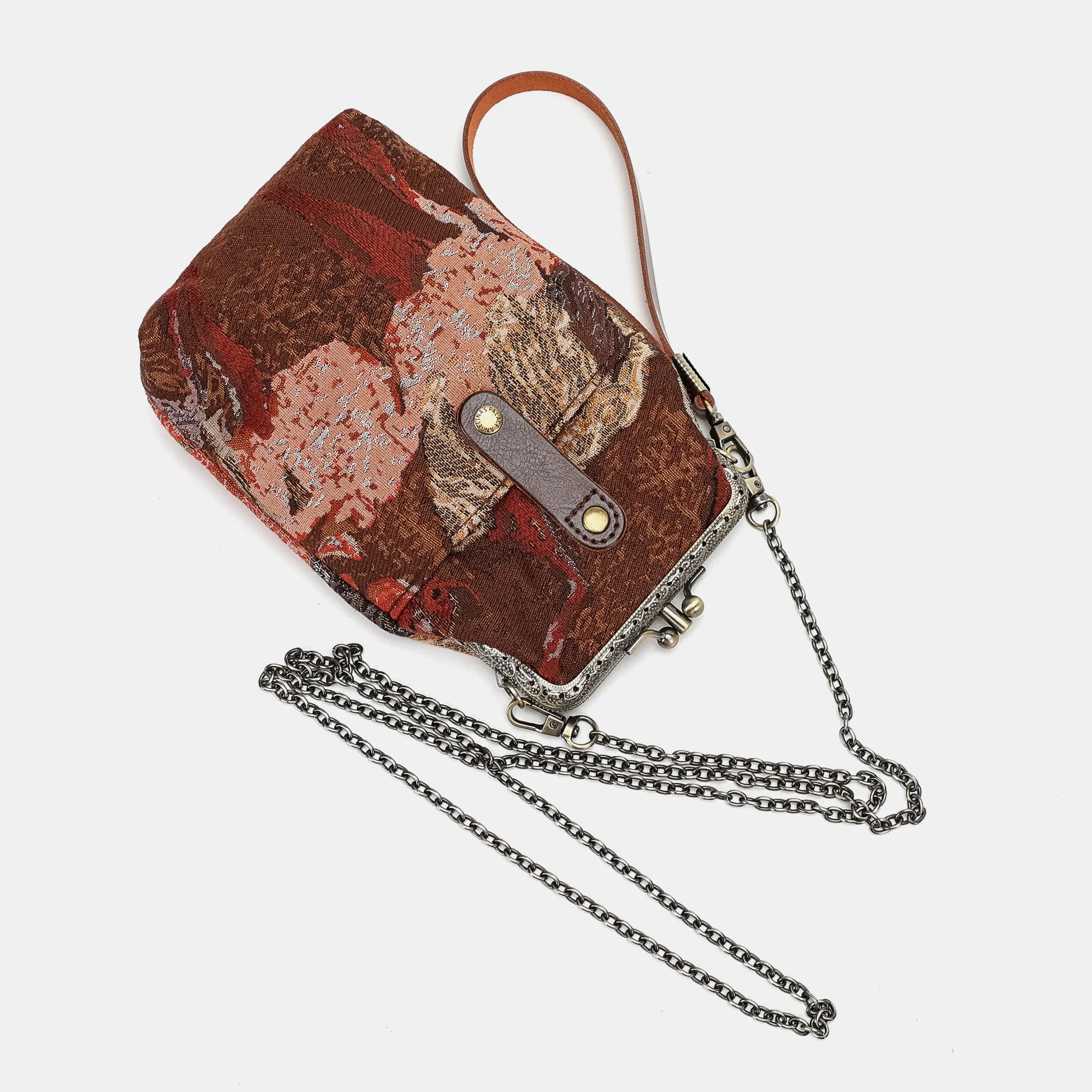 Abstract Brown Phone Carpet Case of America with chain