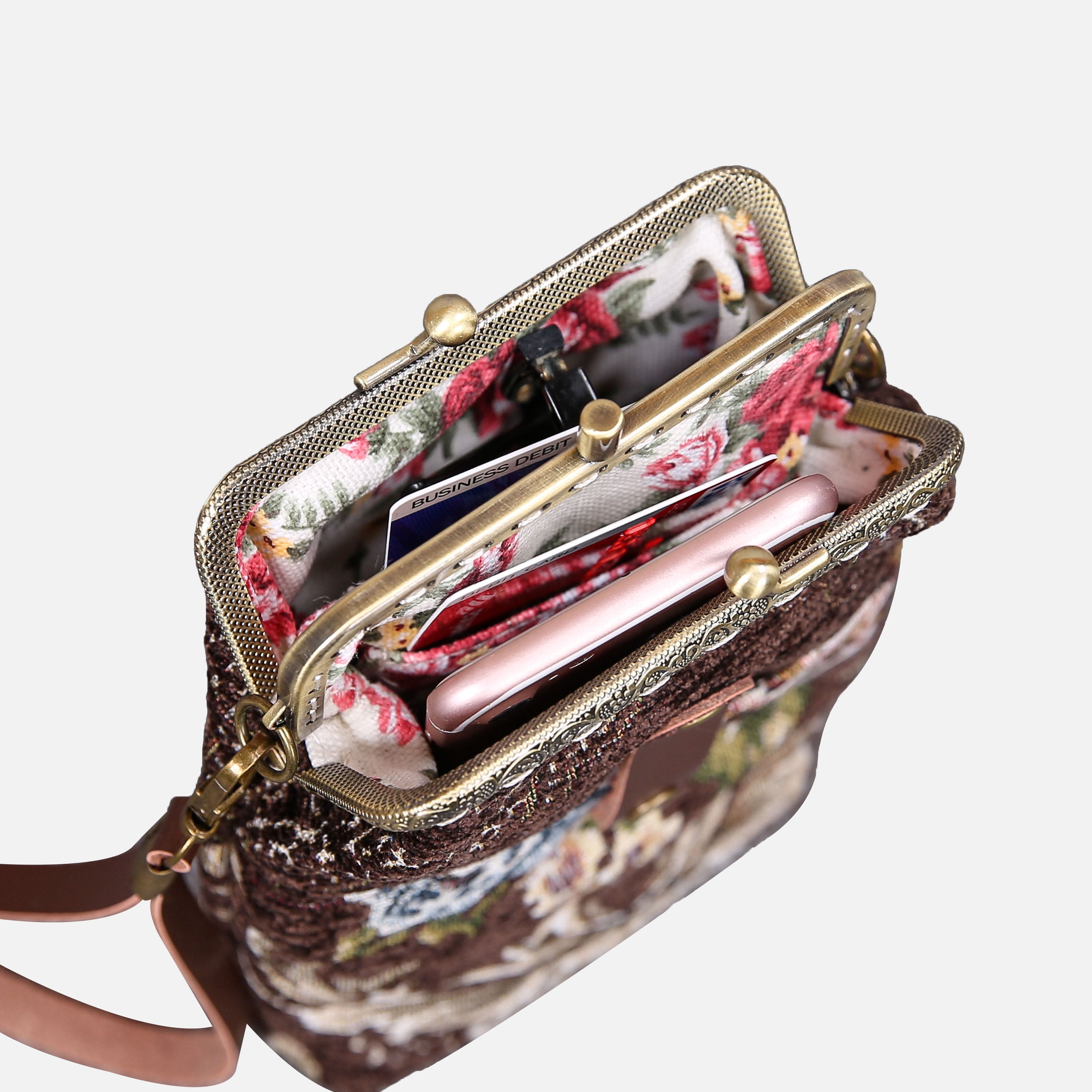 Floral Brown Carpet Phone Case MCW Handmade-8