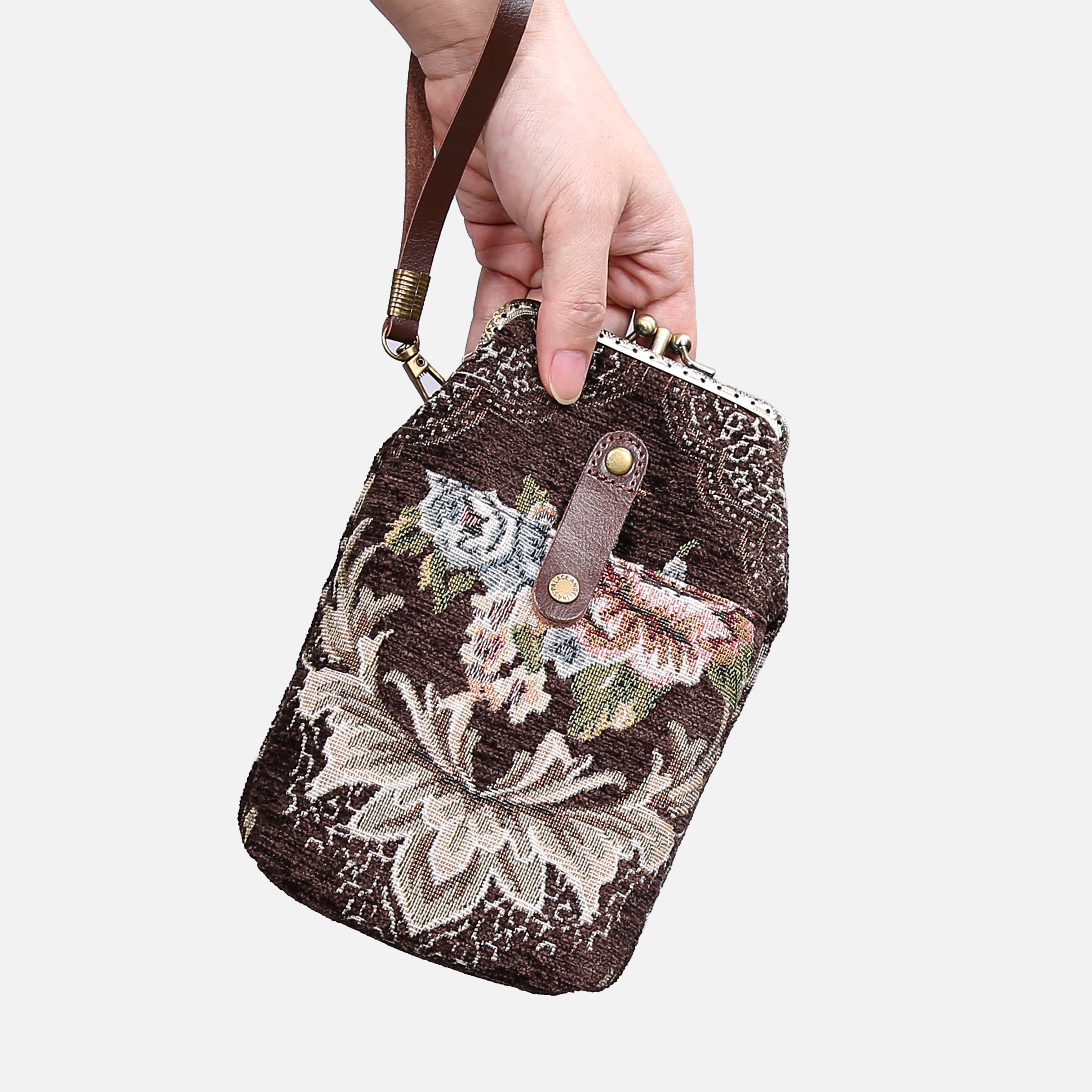 Floral Brown Carpet Phone Case MCW Handmade