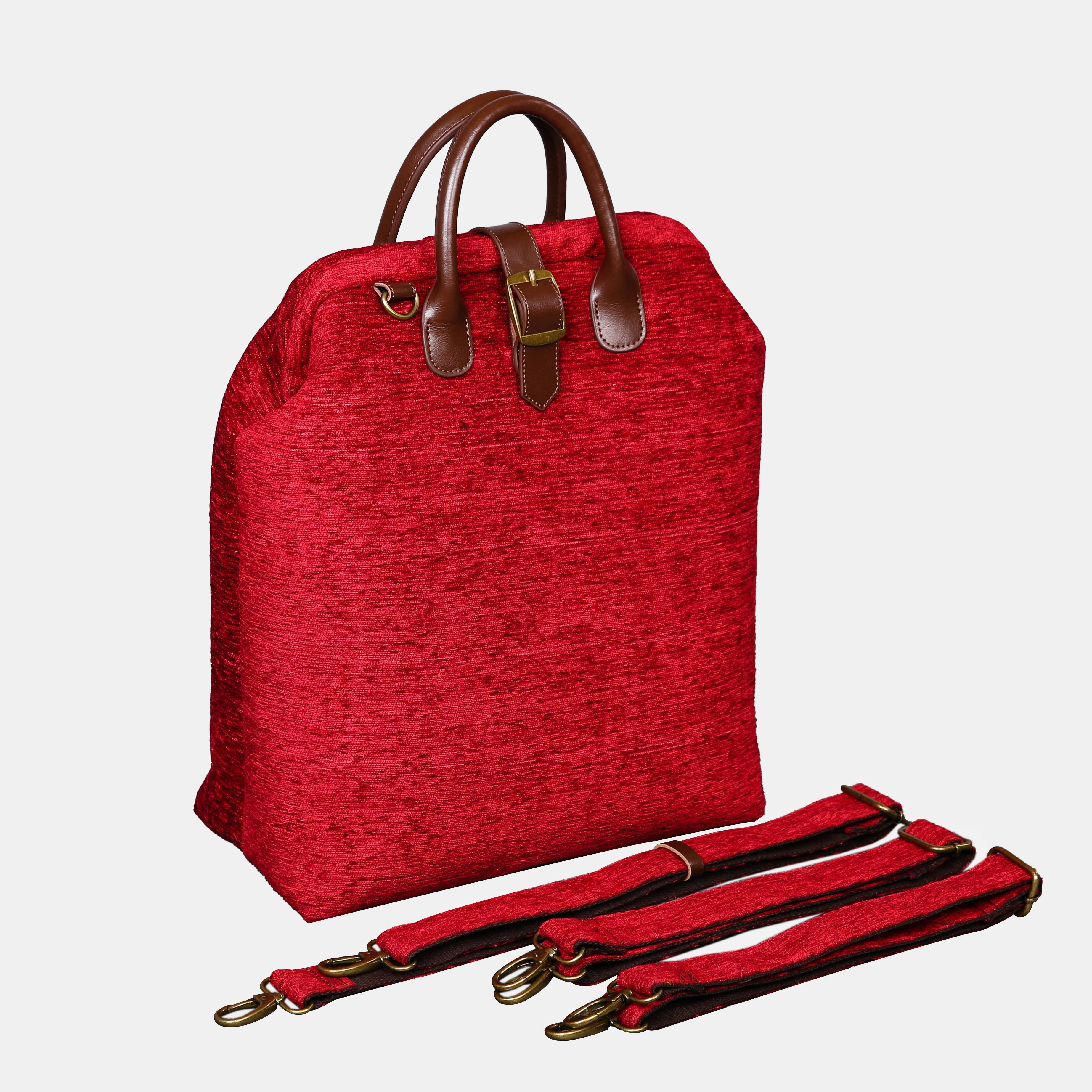 Solid Wine Carpet Laptop Backpack MCW Handmade-2