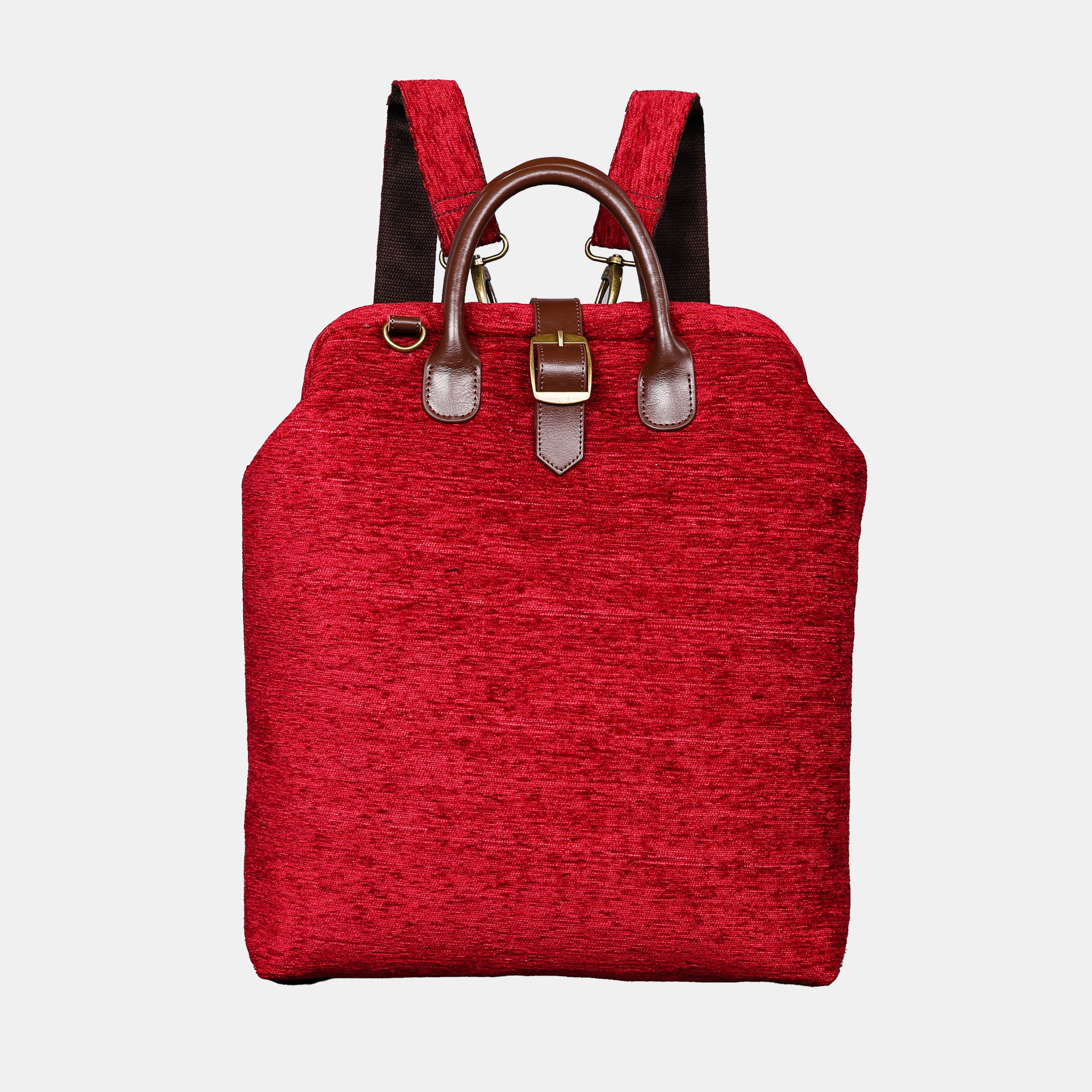Solid Wine Carpet Laptop Backpack  MCW Handmade