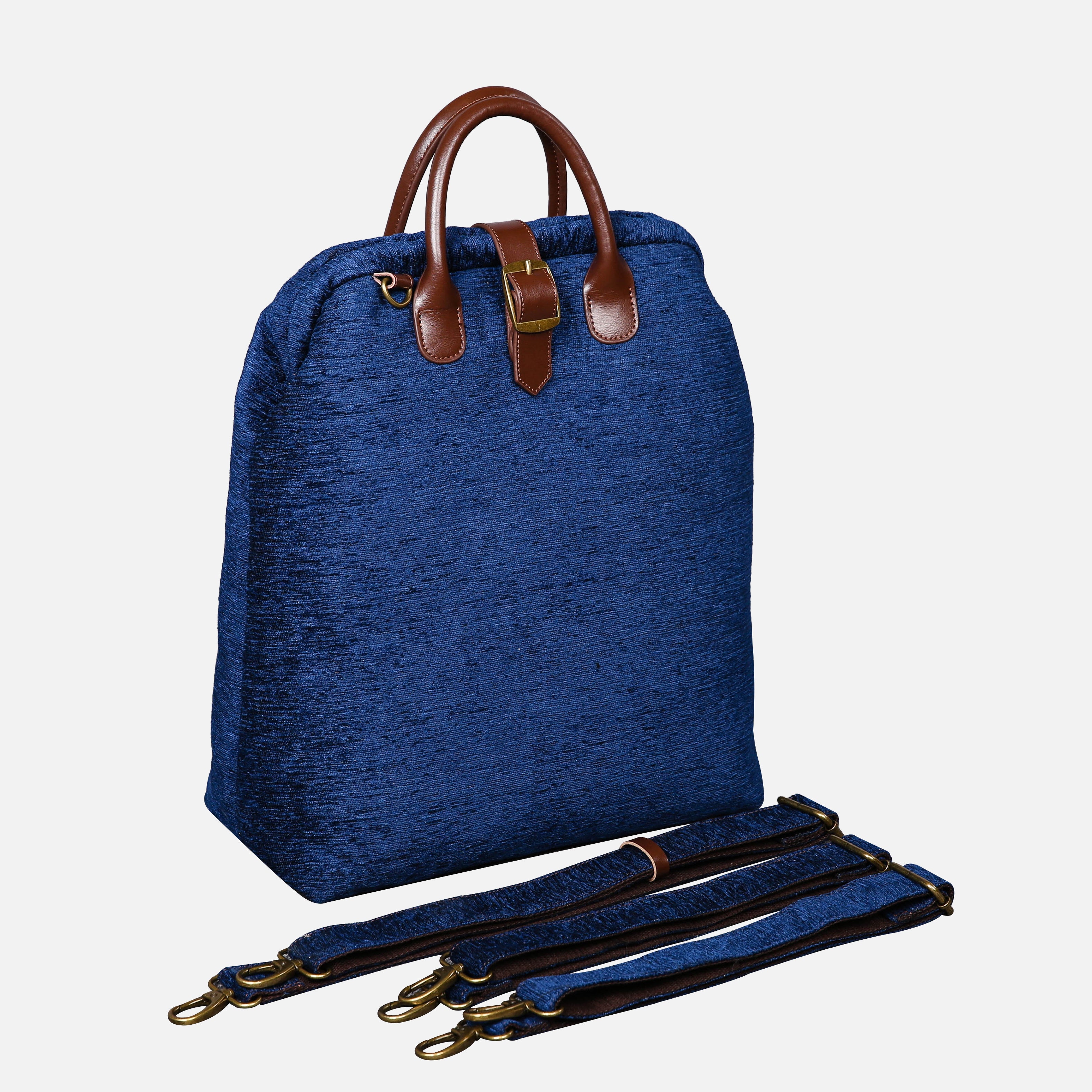 Solid Blue Carpet Laptop Backpack  MCW Handmade-2