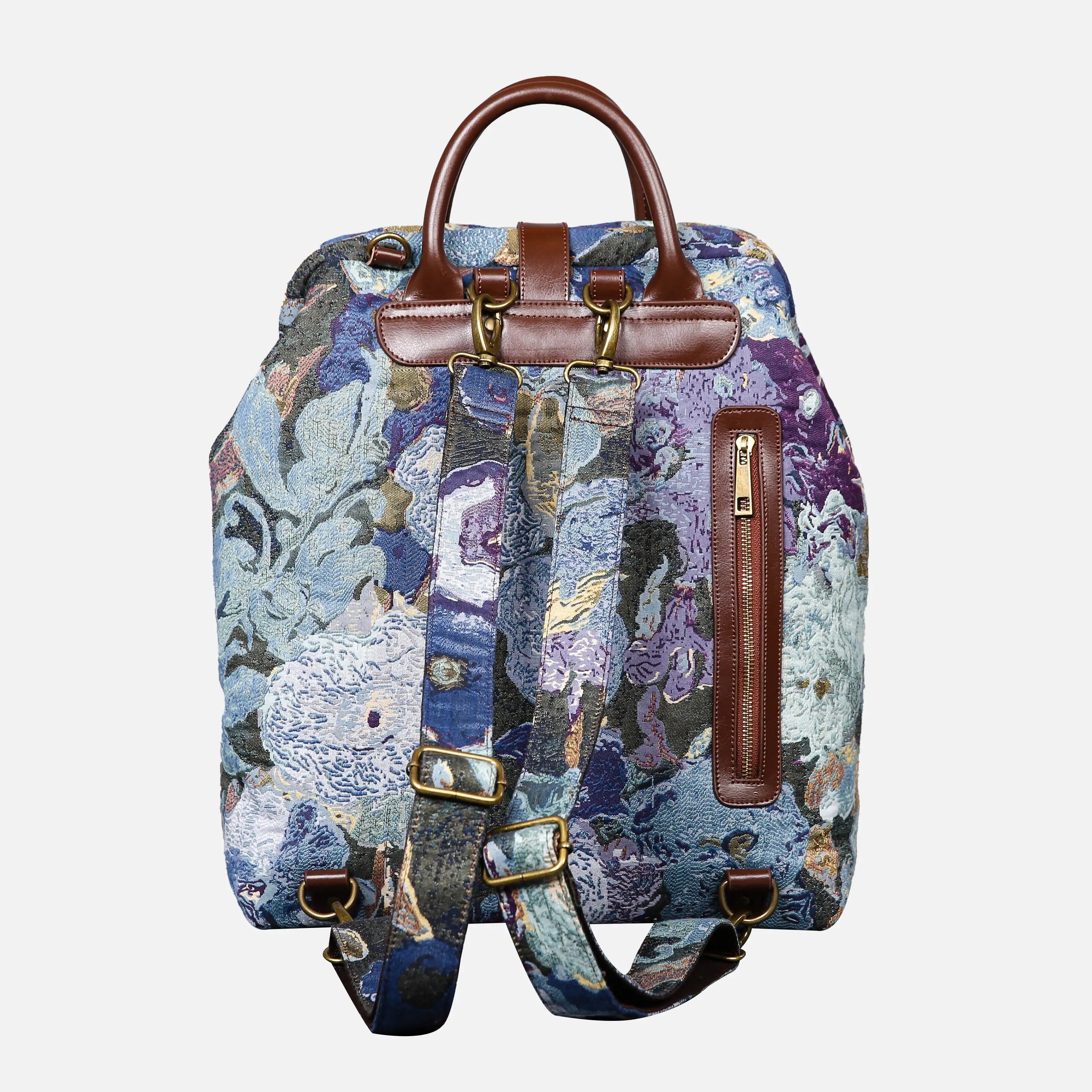 Abstract Blue Carpet Laptop Backpack Carpetbag of America back