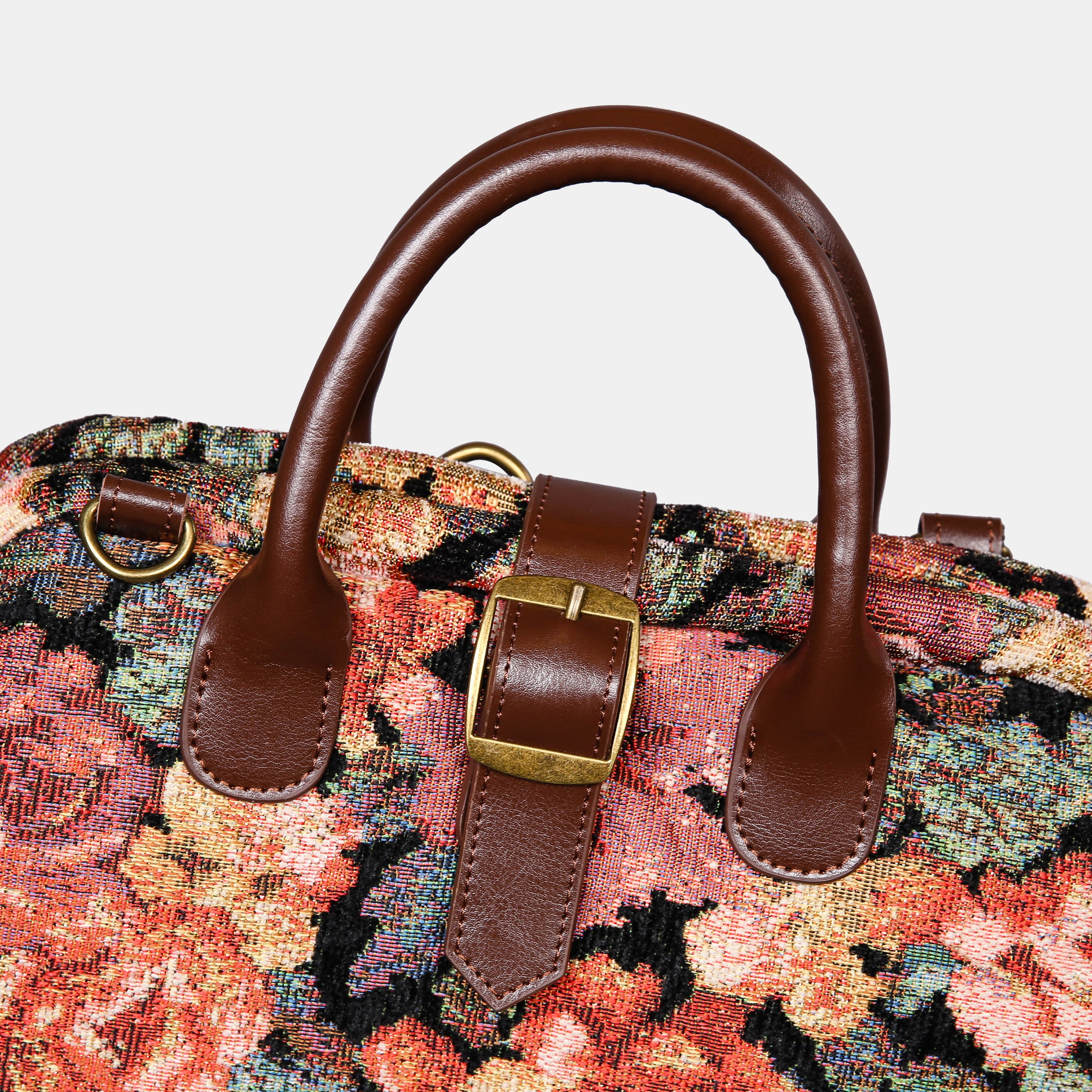 Floral Rose Carpet Laptop Backpack MCW Handmade-8