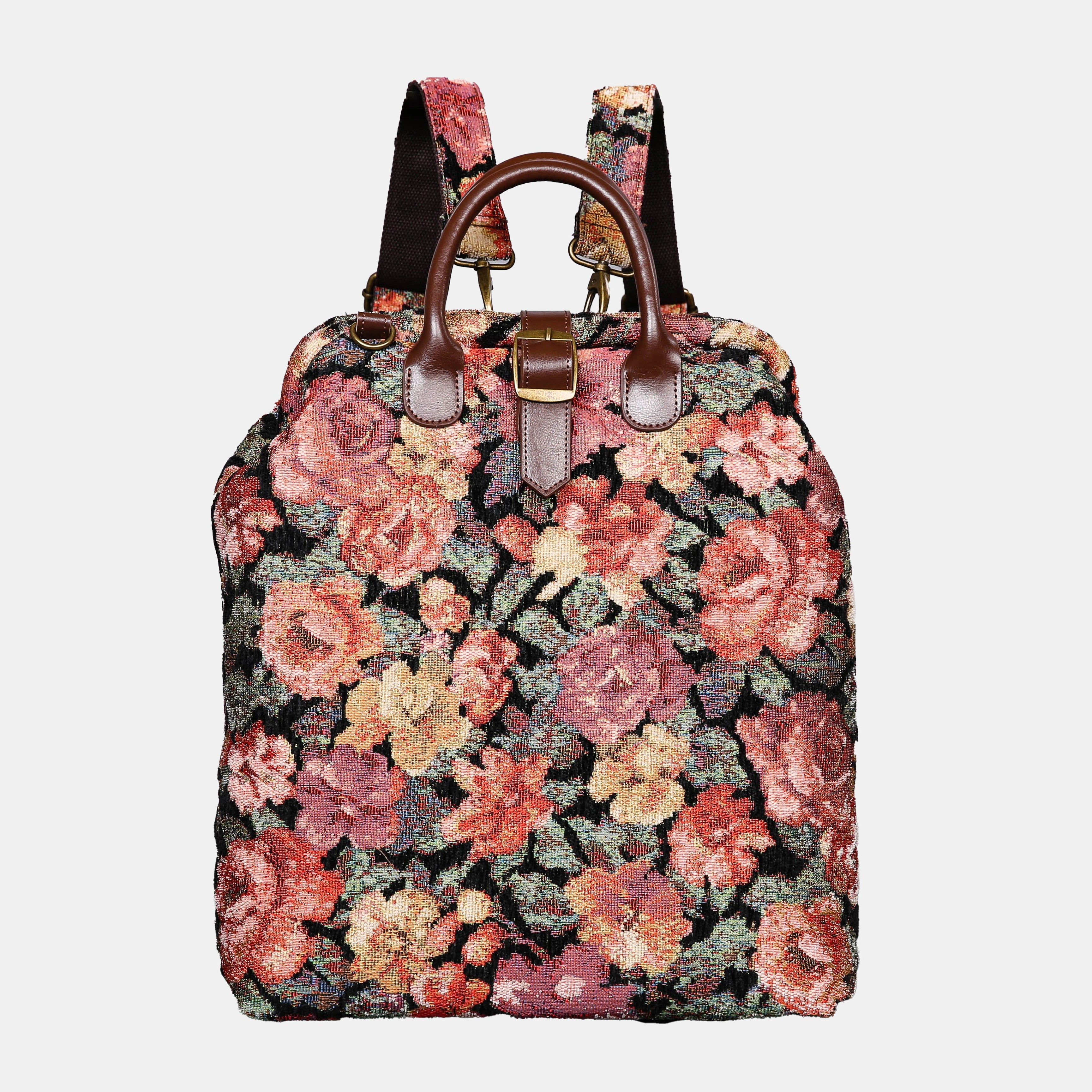 Floral Rose Carpet Laptop Backpack MCW Handmade